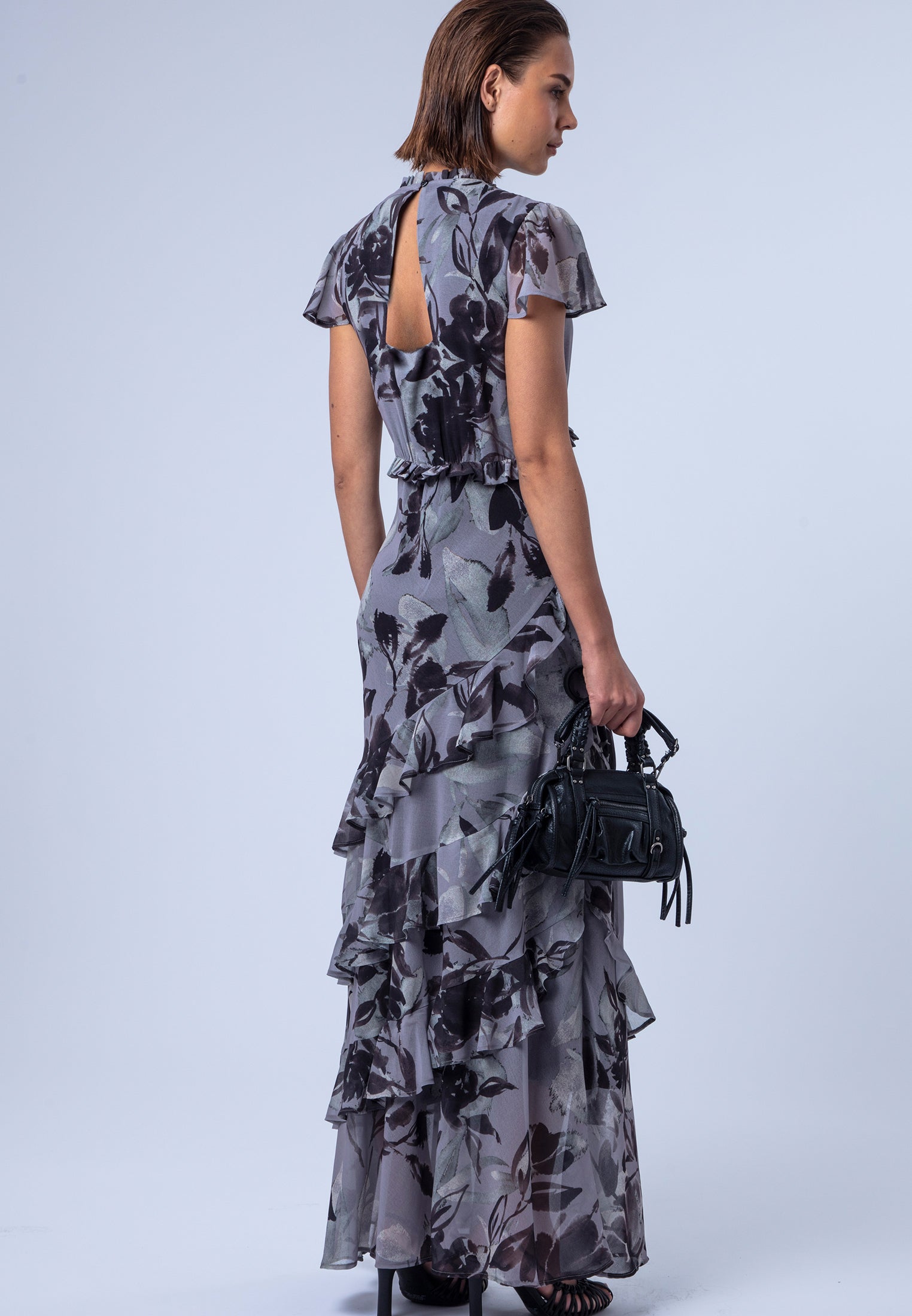 SIAN MAXI DRESS BLAZE NEUTRAL FLORAL