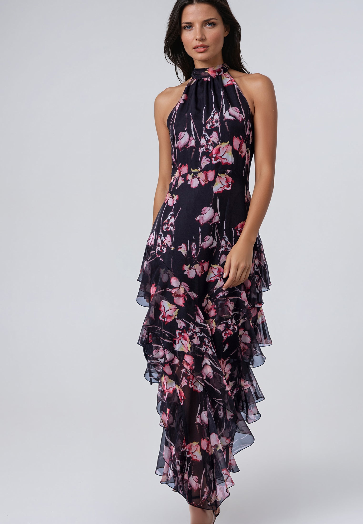 TAYLOR MAXI DRESS TIMID DARK FLORAL