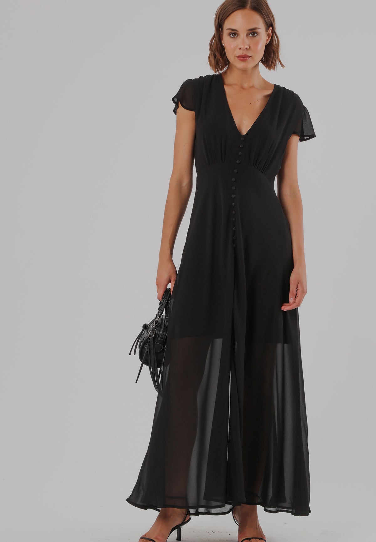 INDIUM MAXI DRESS JET BLACK