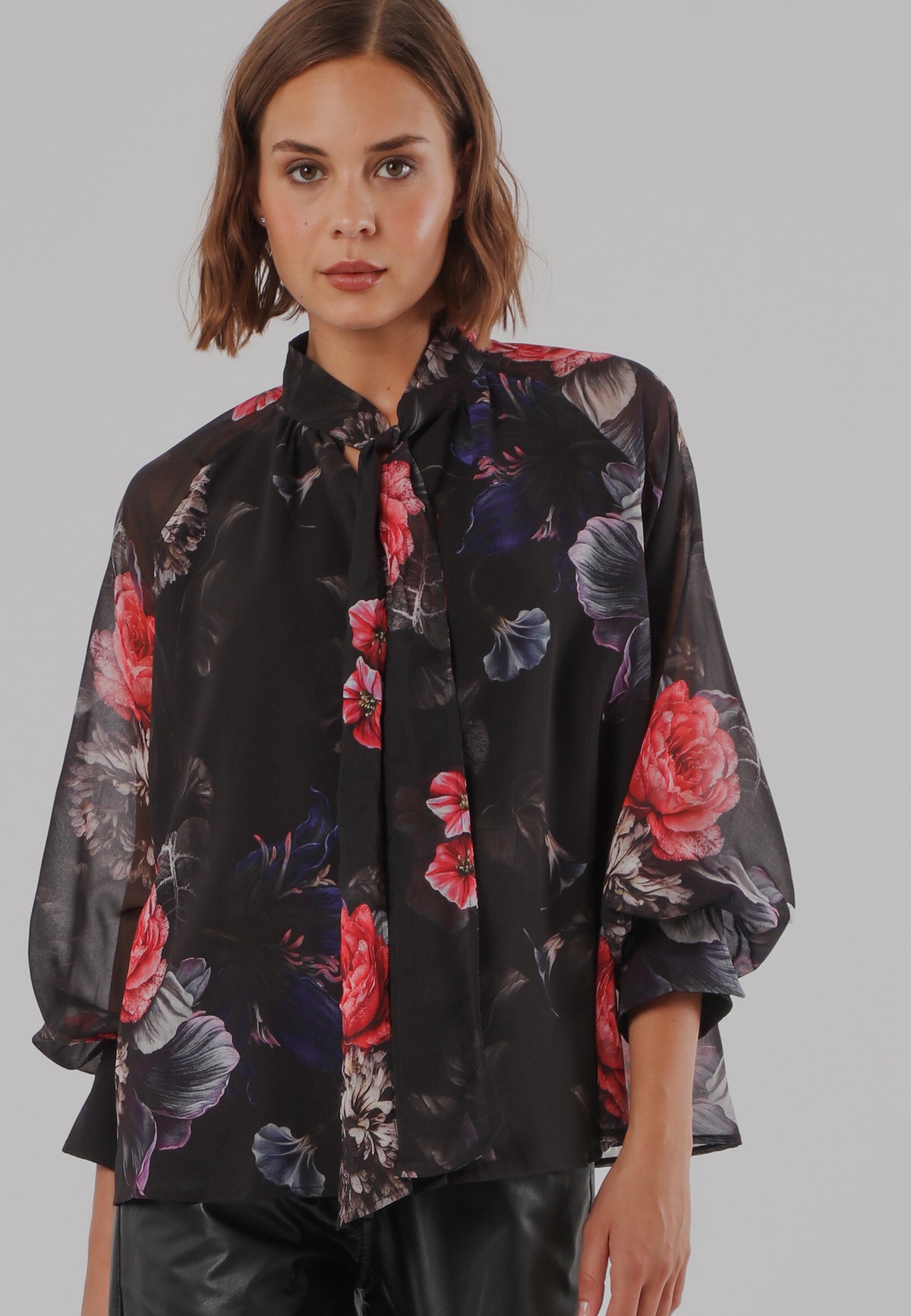 LIV TOP FLORAL RED