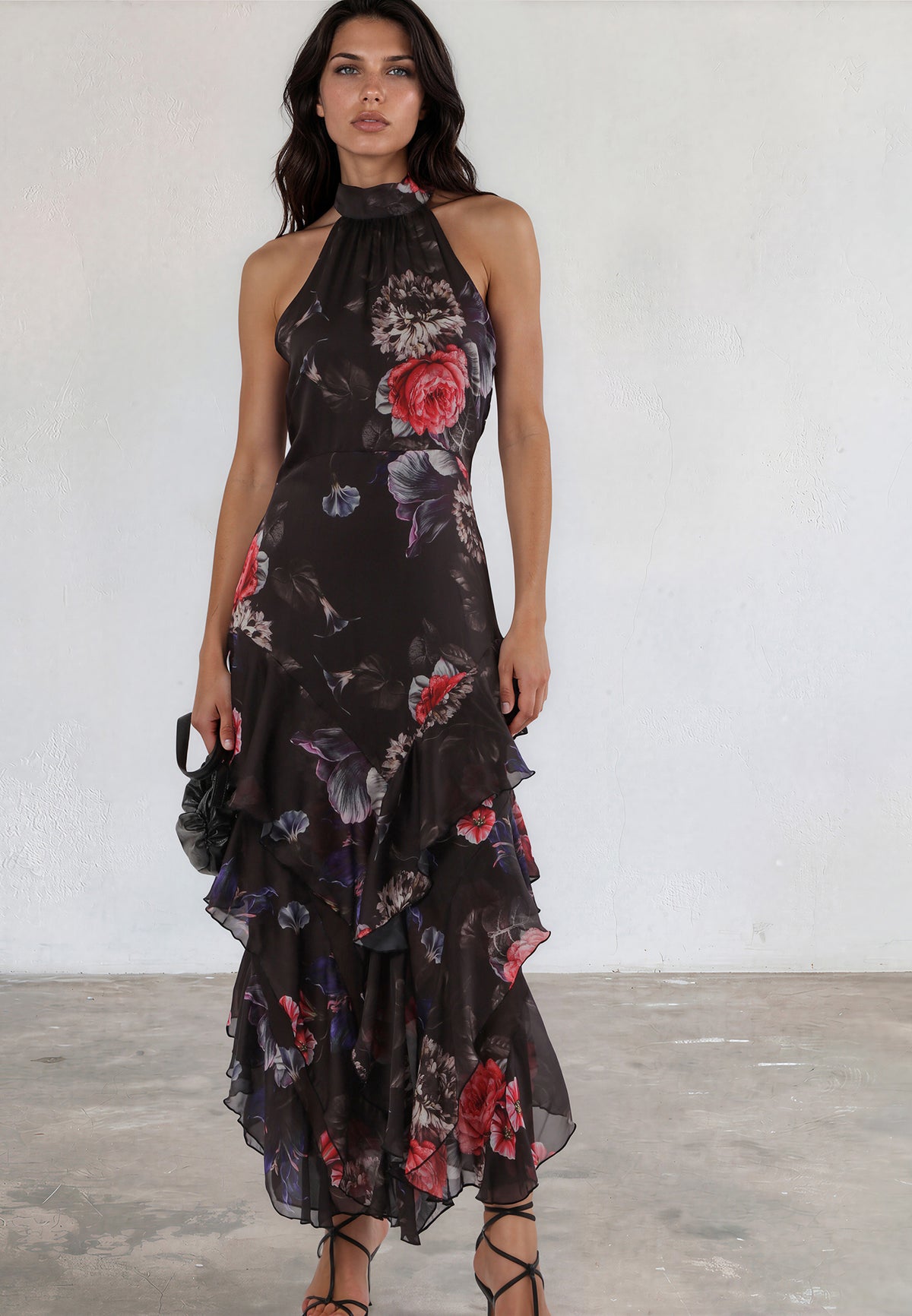 TAYLOR MAXI DRESS FLORAL RED