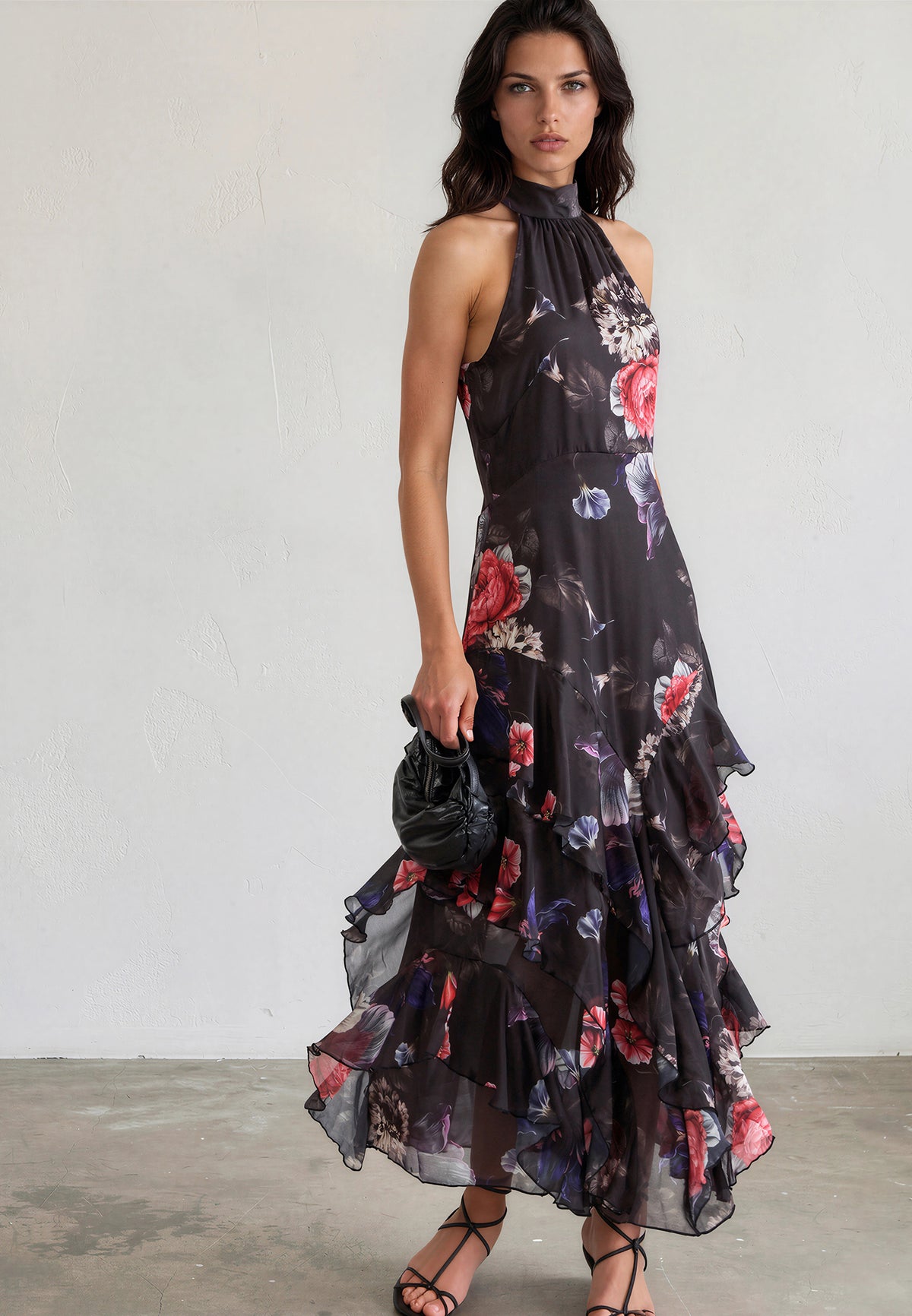 TAYLOR MAXI DRESS FLORAL RED
