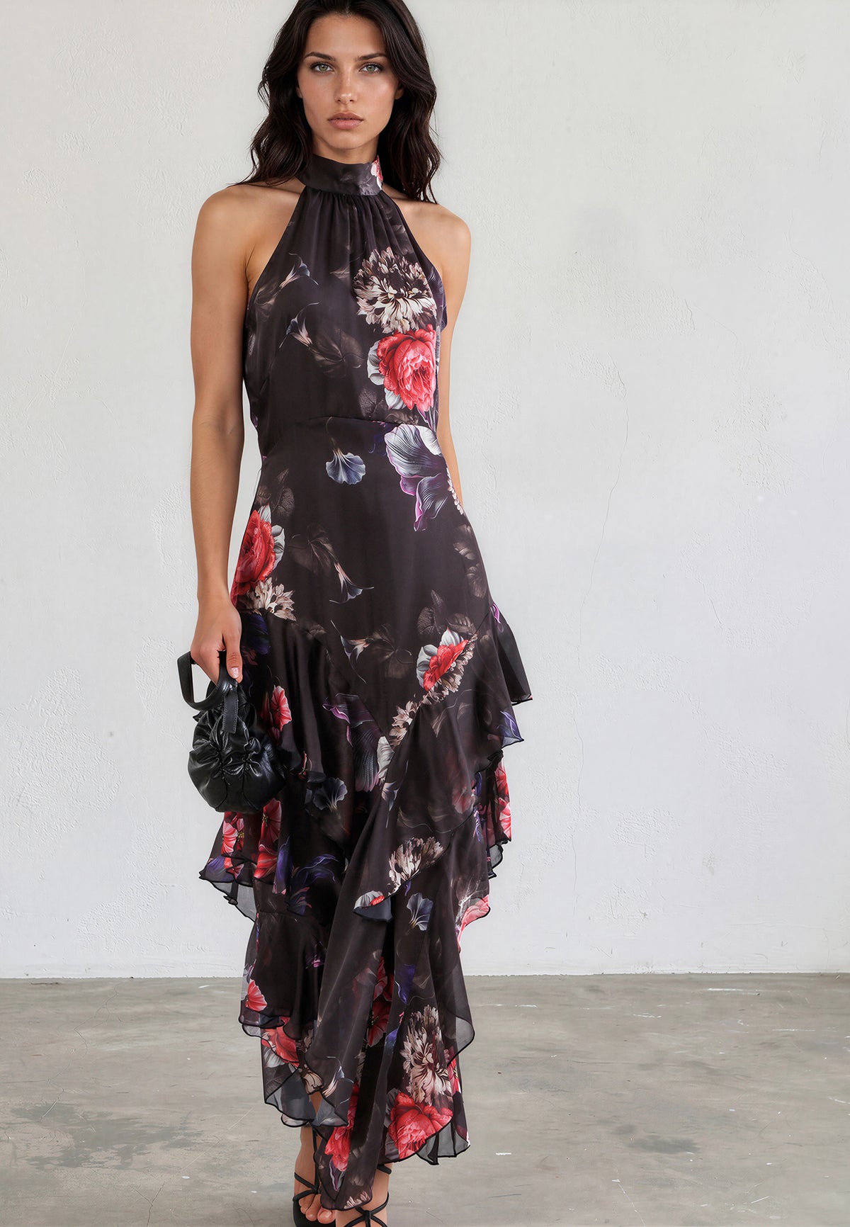 TAYLOR MAXI DRESS FLORAL RED