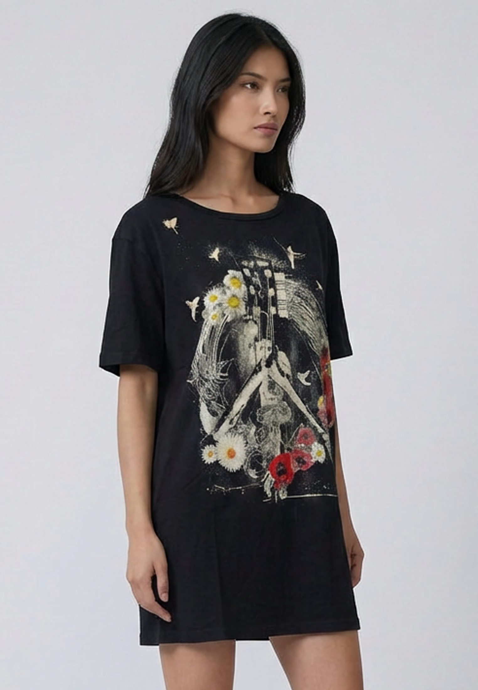 PEACE DRESS BLACK