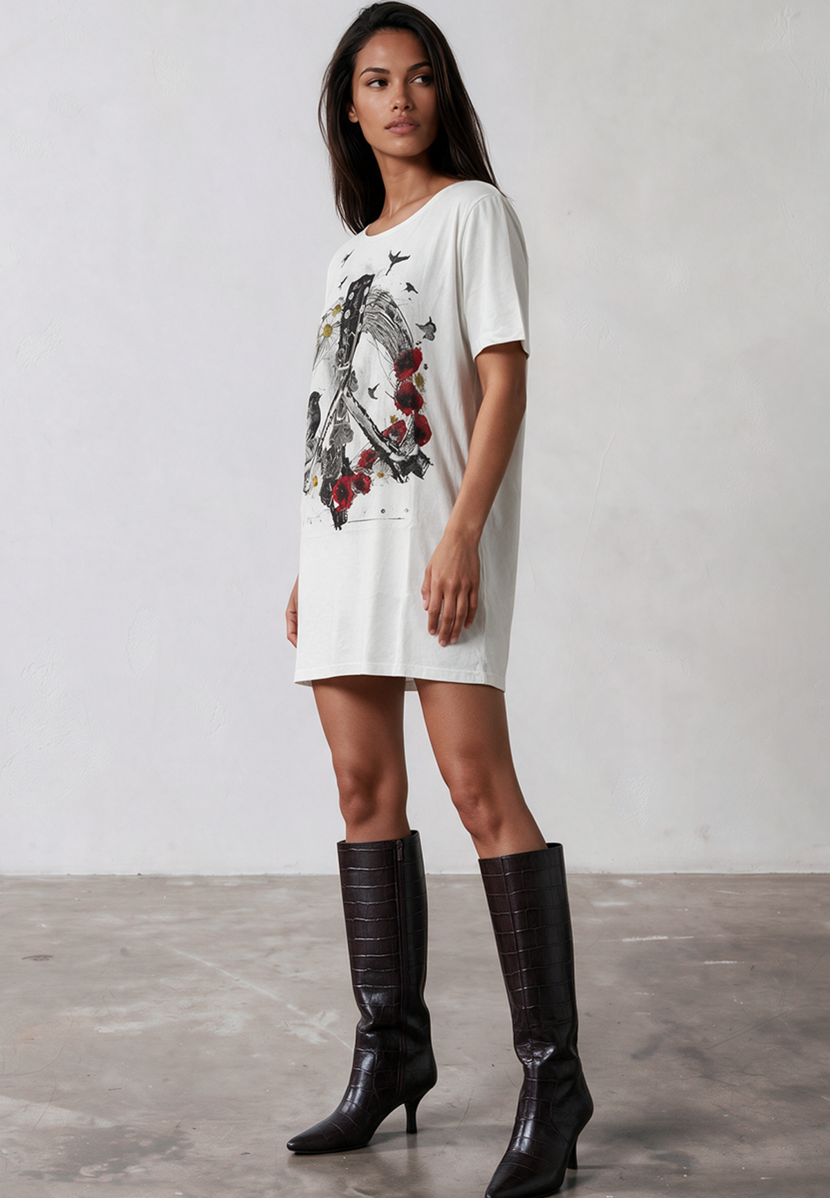 PEACE DRESS WHITE