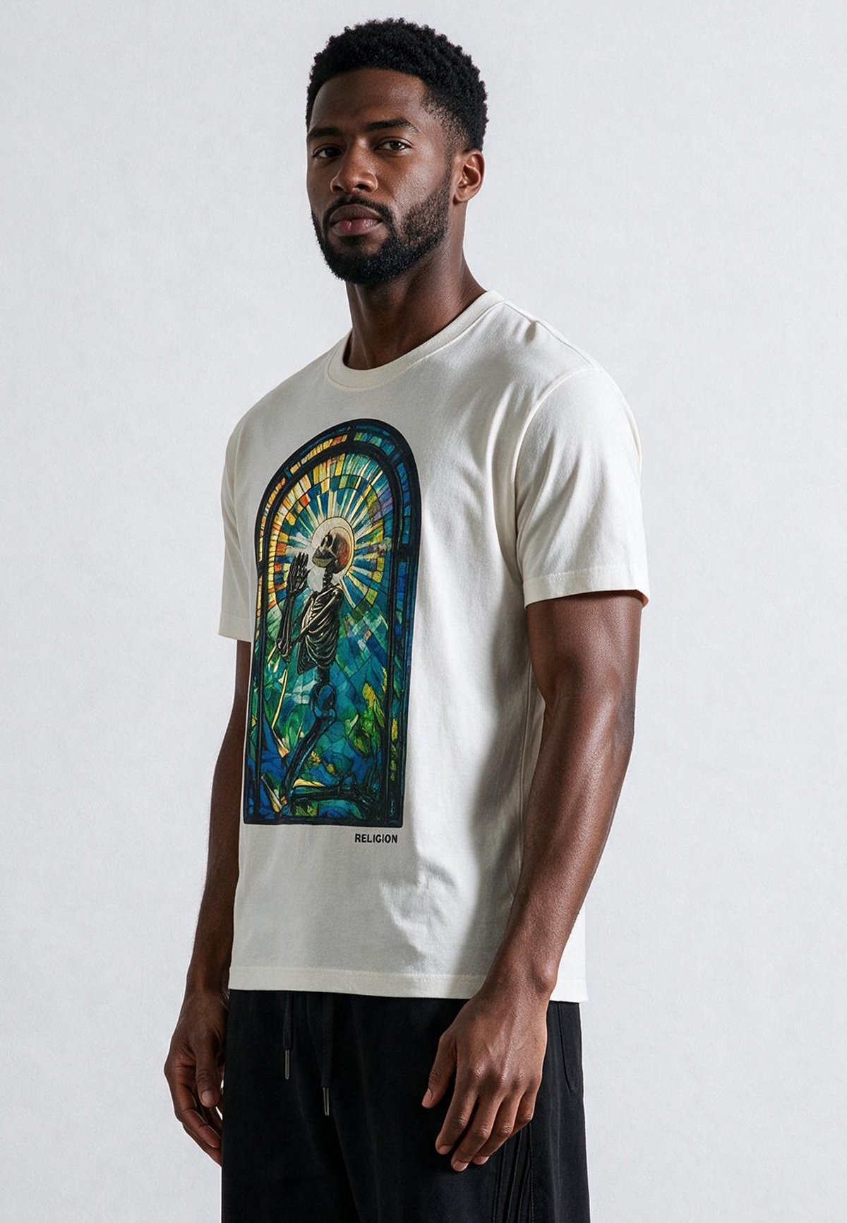 PRAYING PSYCHEDELIC T-SHIRT WHITE