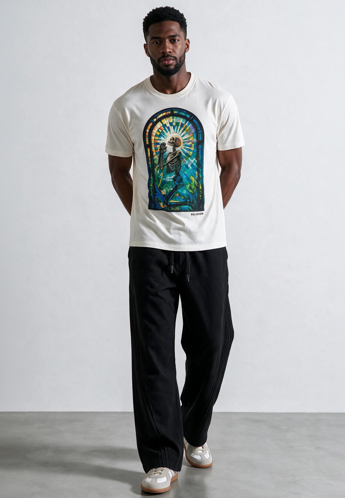 PRAYING PSYCHEDELIC T-SHIRT WHITE
