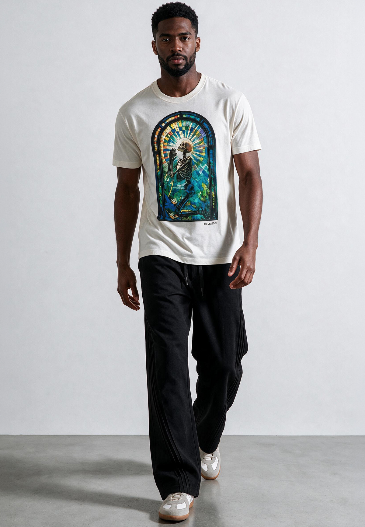 PRAYING PSYCHEDELIC T-SHIRT WHITE