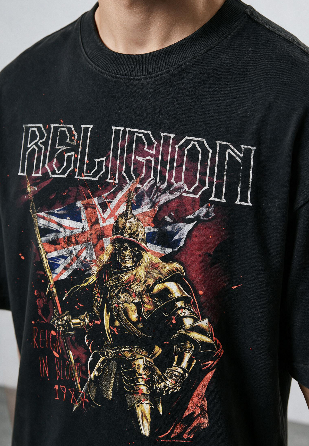 REIGN IN BLOOD TEE VINTAGE BLACK