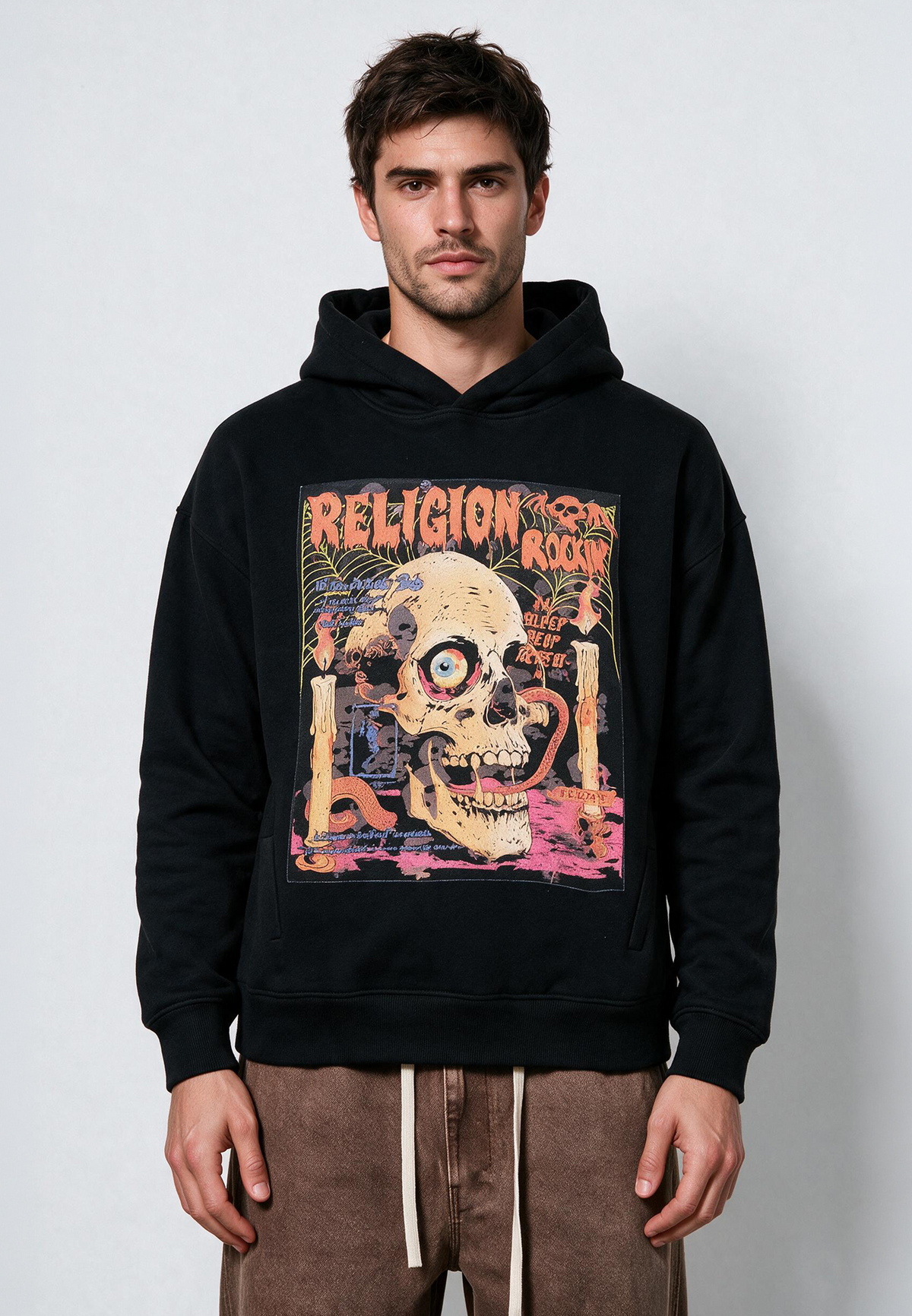 RELIGION ROCKING HOODIE BLACK