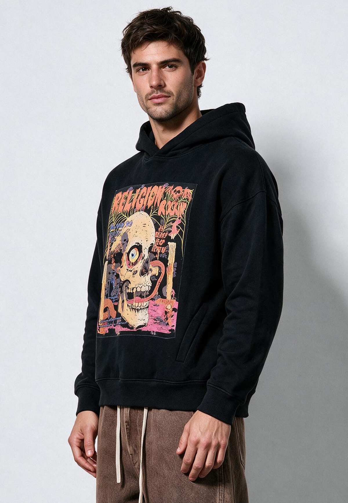 RELIGION ROCKING HOODIE BLACK