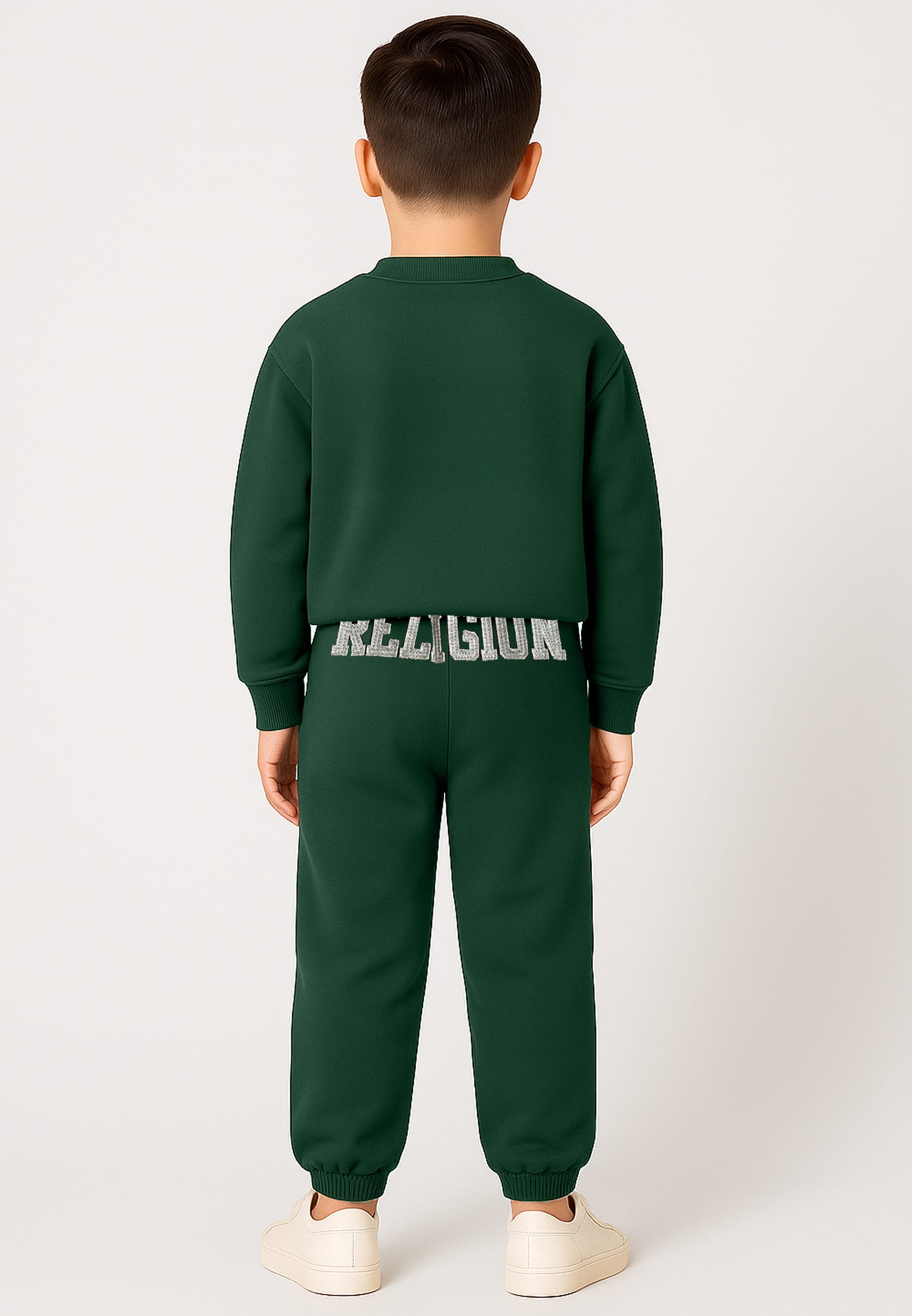 RELIGION BOYS SEAMED DARTED SWEAT PANTS GREEN