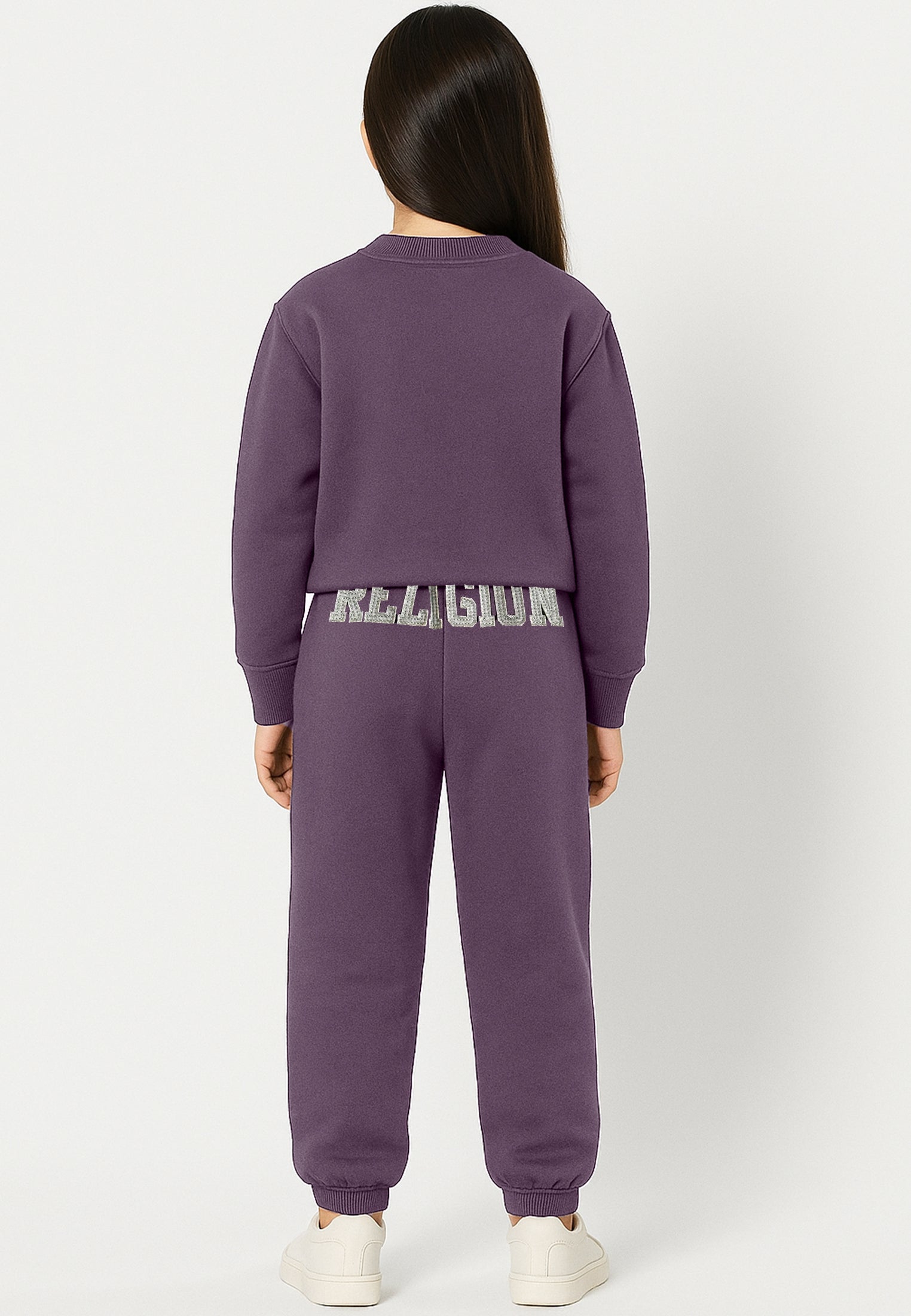 RELIGION GIRLS APPLIQUÉ OVERSIZED SWEATSHIRT MAUVE