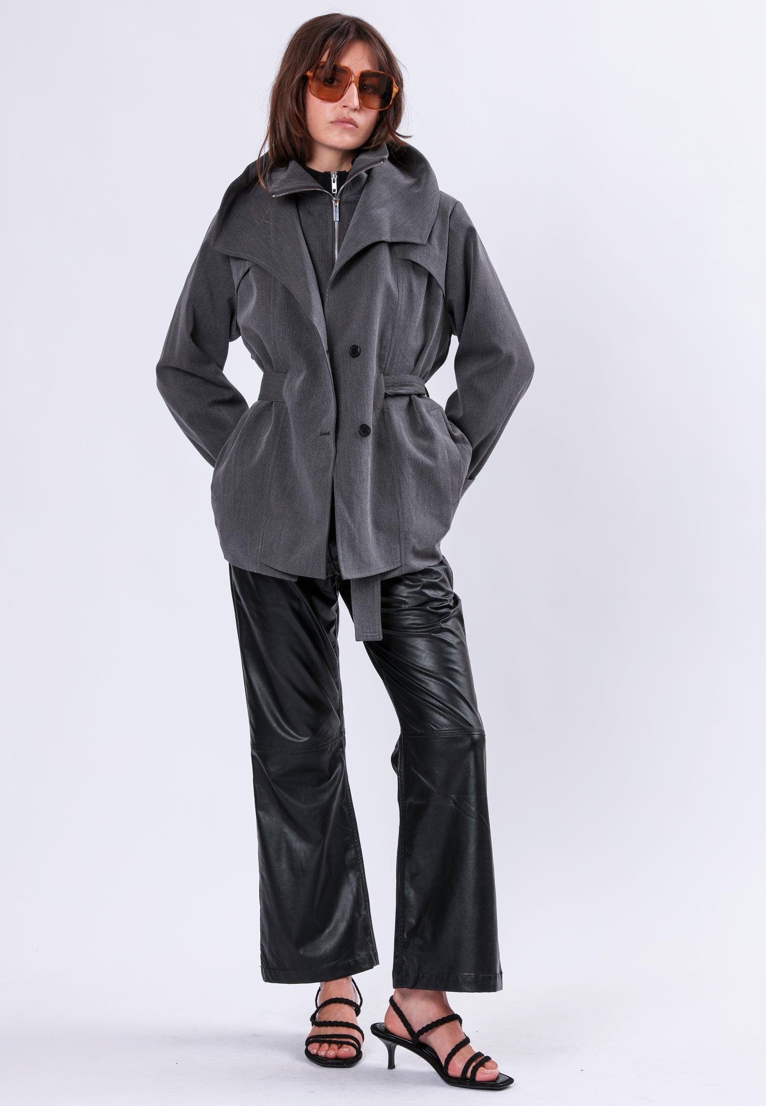 RHODIUM TRENCHCOAT CHARCOAL
