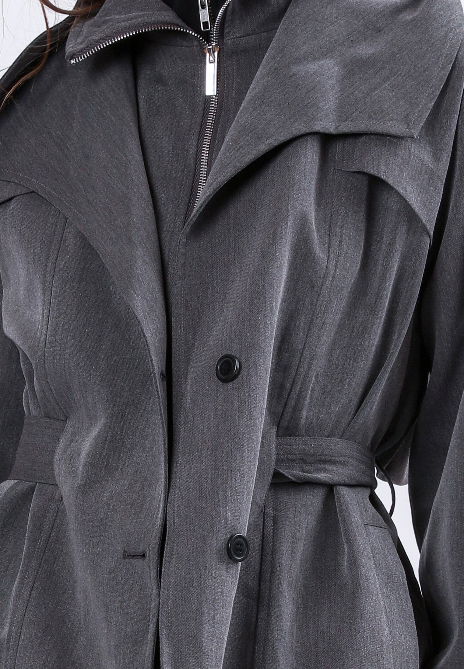 RHODIUM TRENCHCOAT CHARCOAL