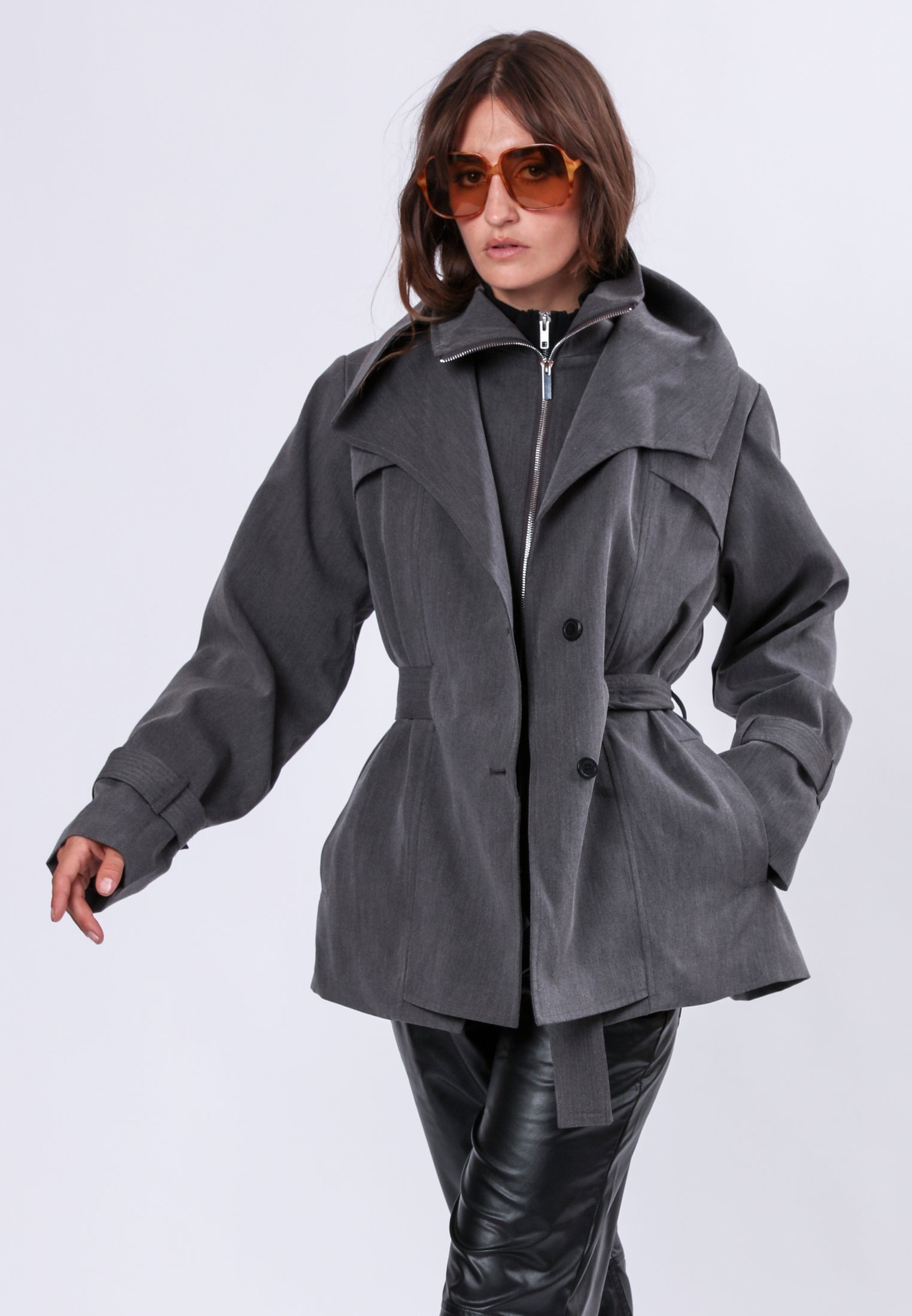 RHODIUM TRENCHCOAT CHARCOAL