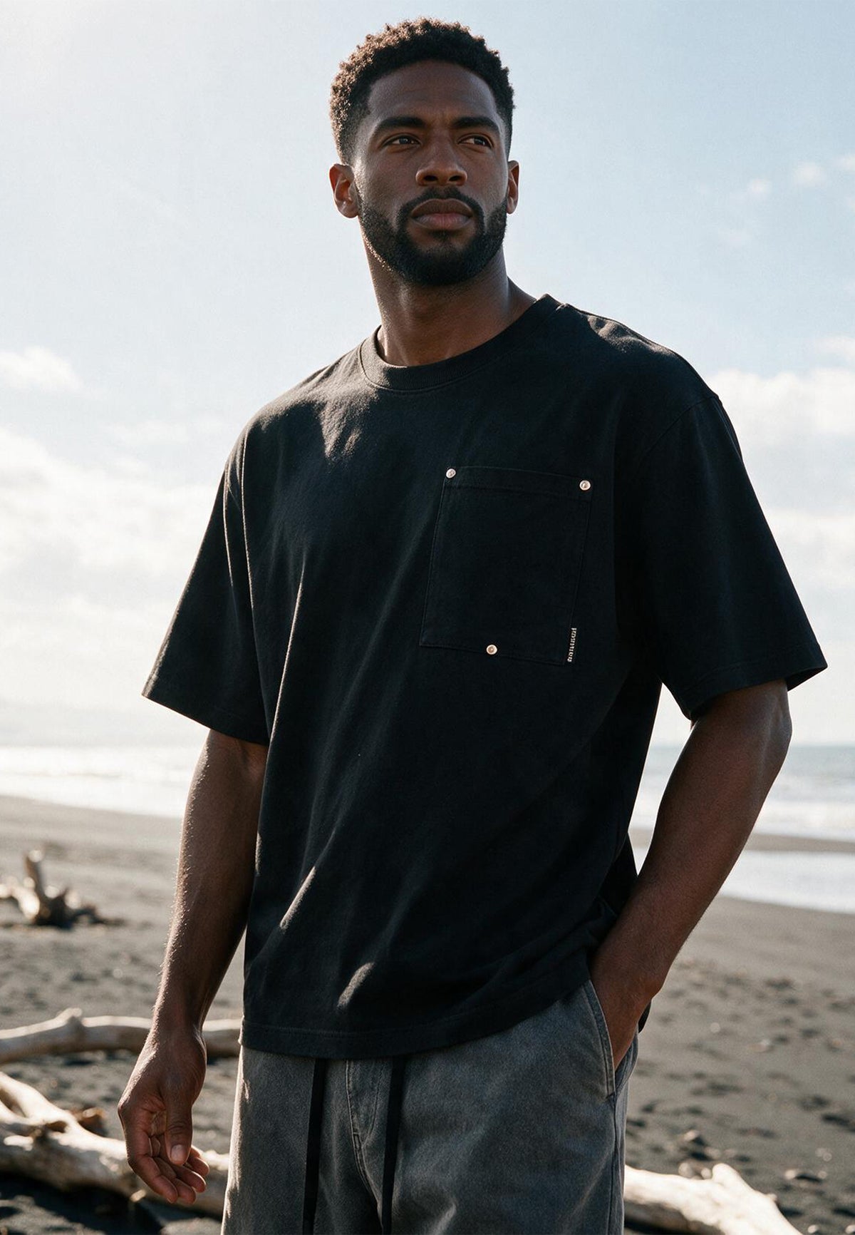 RIVET OVERSIZED T-SHIRT BLACK