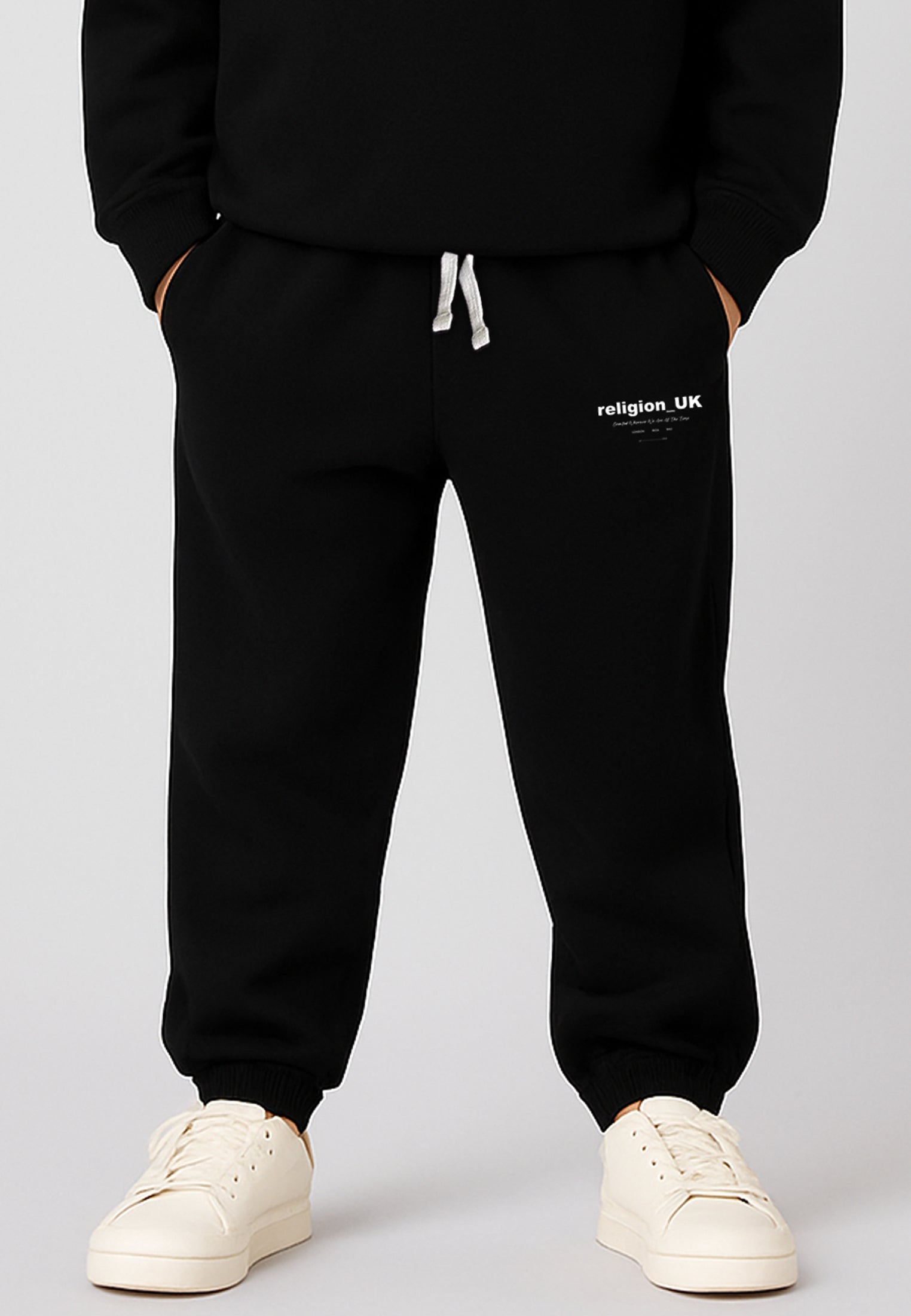 RELIGION BOYS LOGO SWEATPANTS BLACK