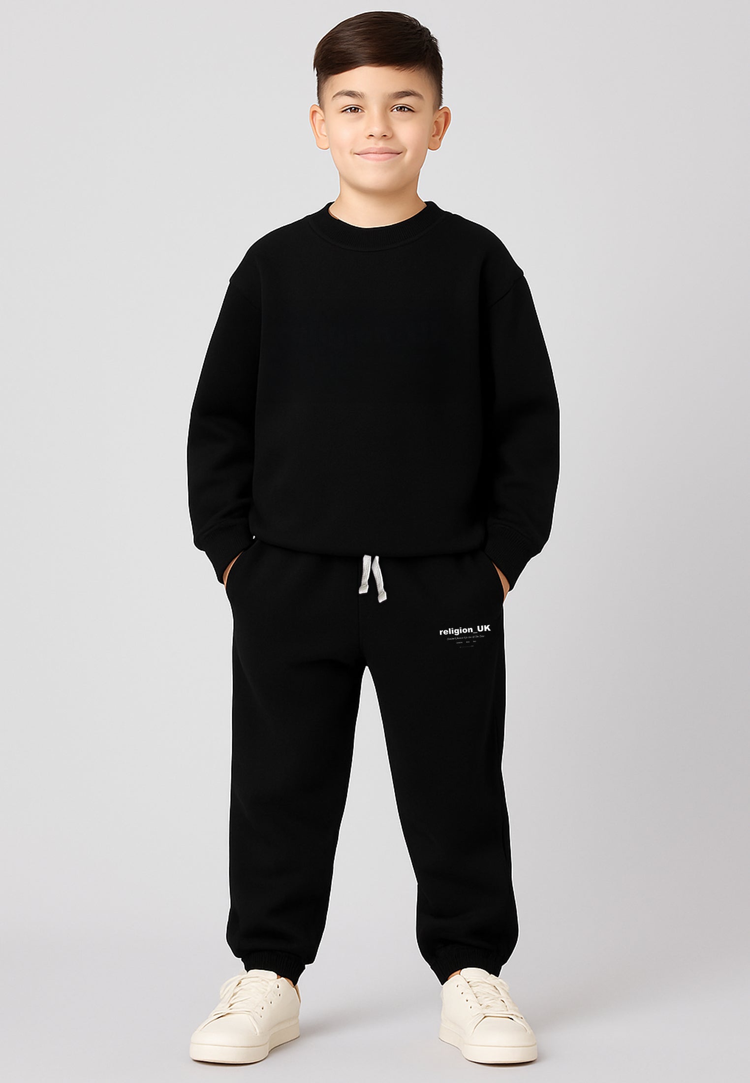 RELIGION BOYS LOGO SWEATPANTS BLACK