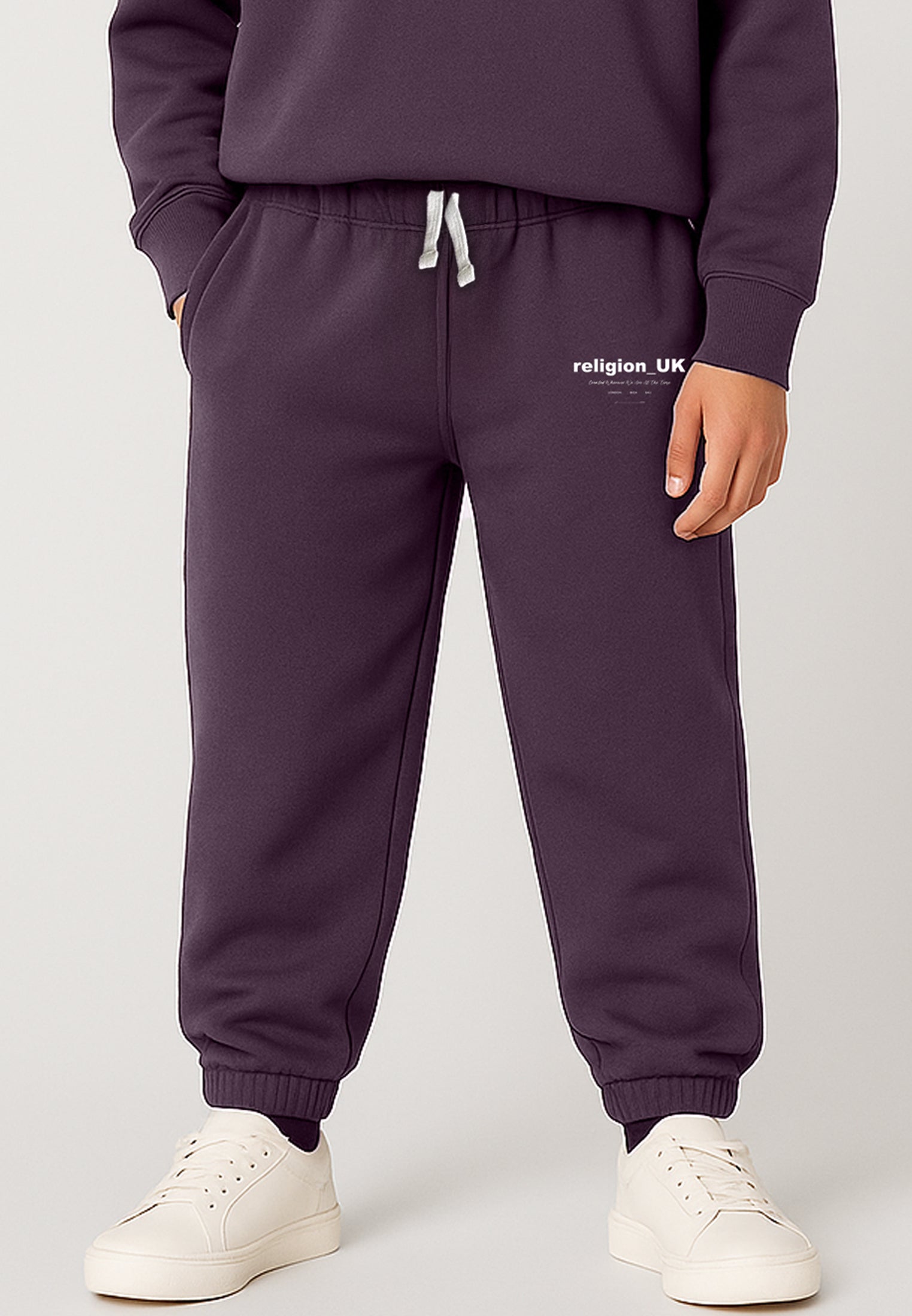 RELIGION BOYS LOGO SWEATPANTS MAUVE