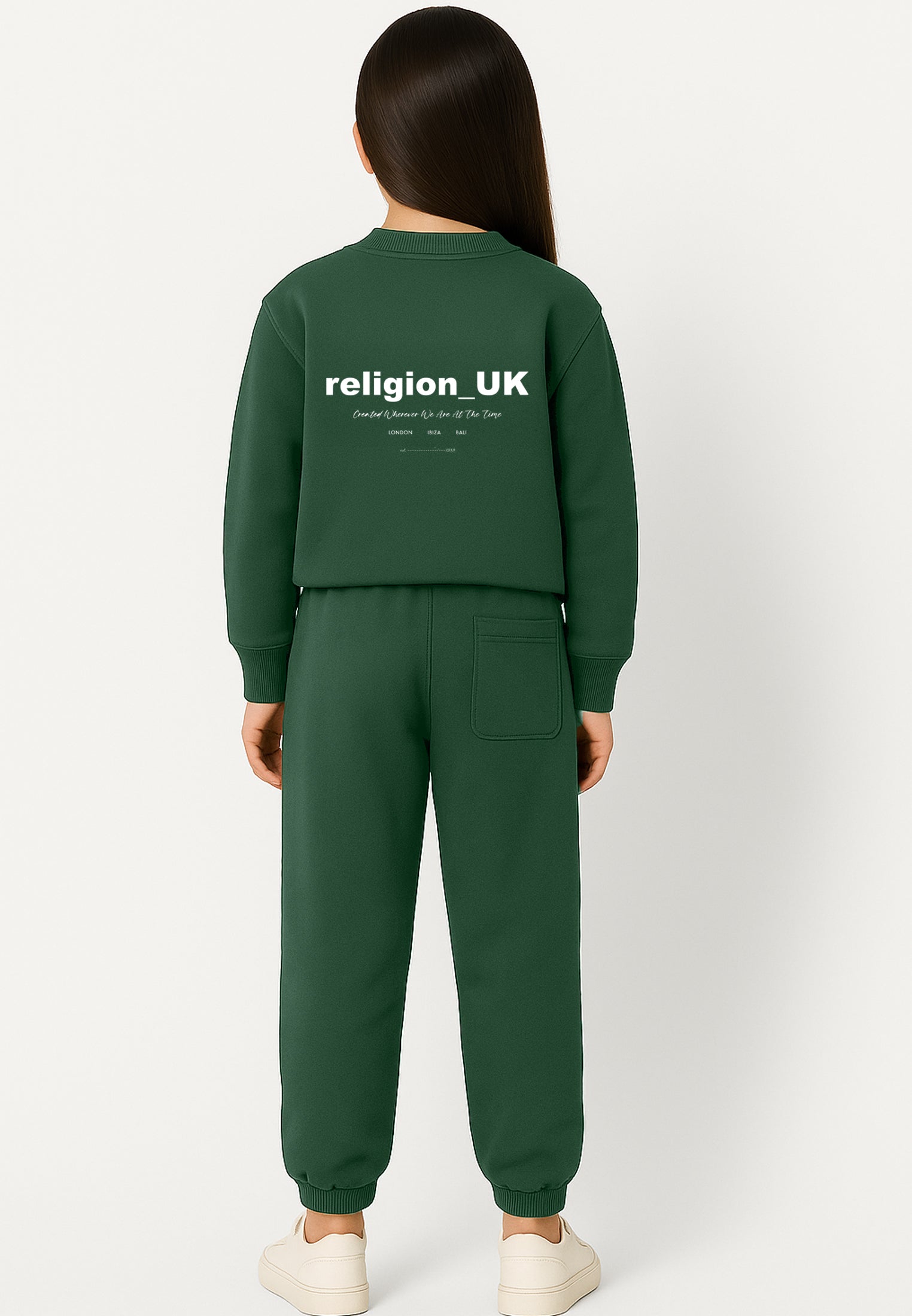 RELIGION GIRLS LOGO SWEATPANTS GREEN