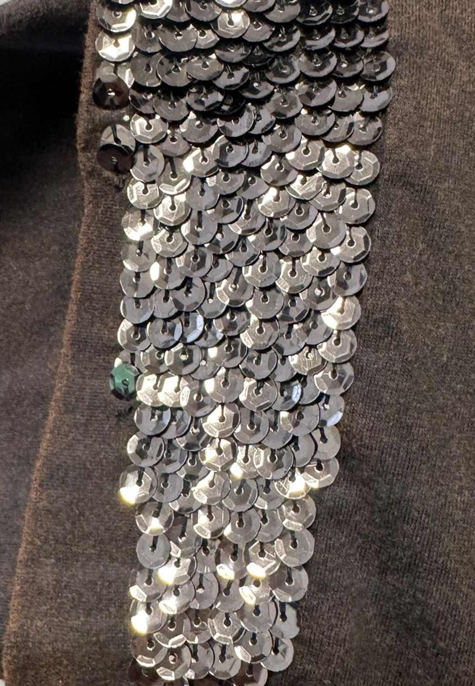 SEQUIN DRESS CHOCOLATE RUST