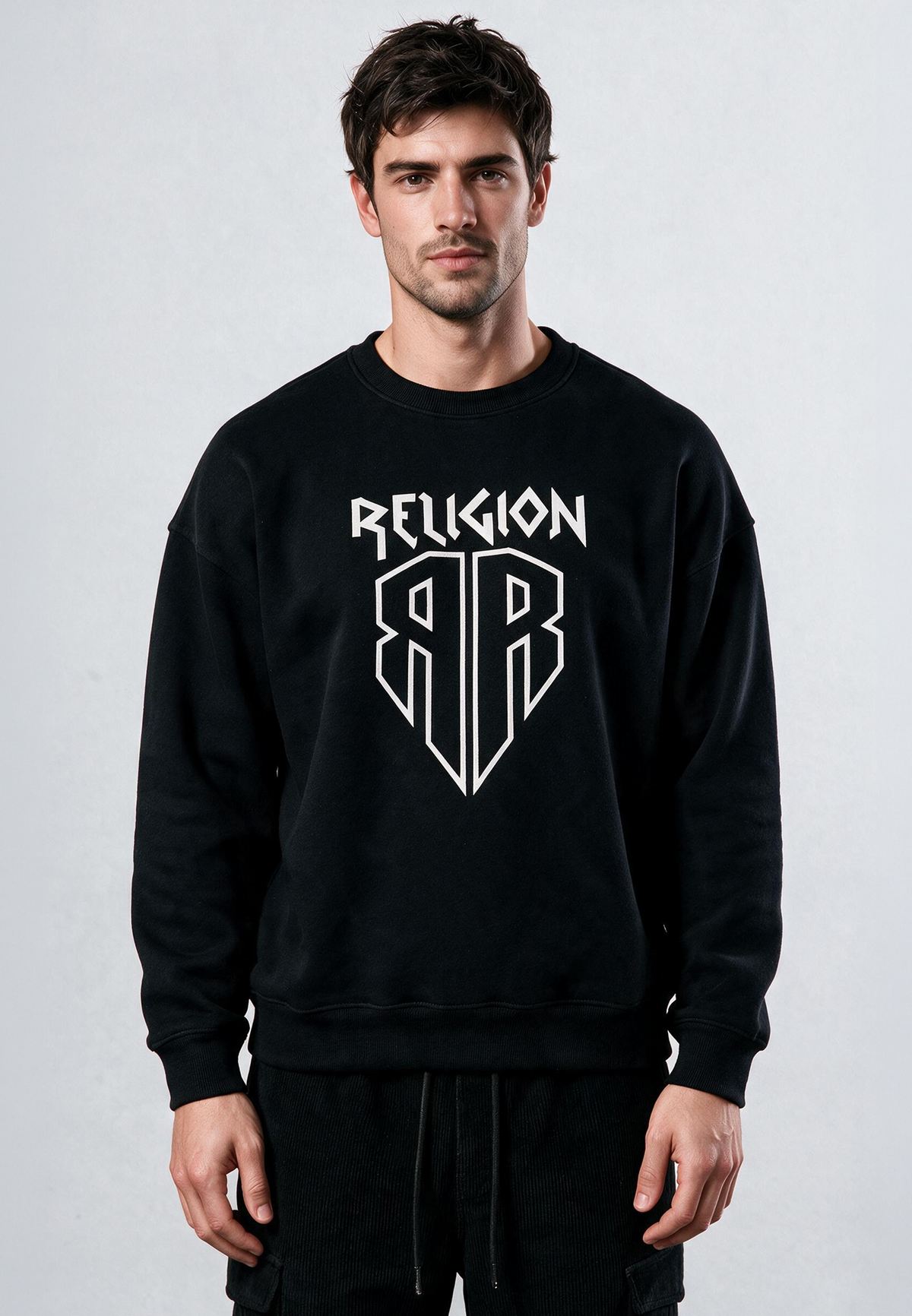 SHIELD CREW NECK SWEAT BLACK