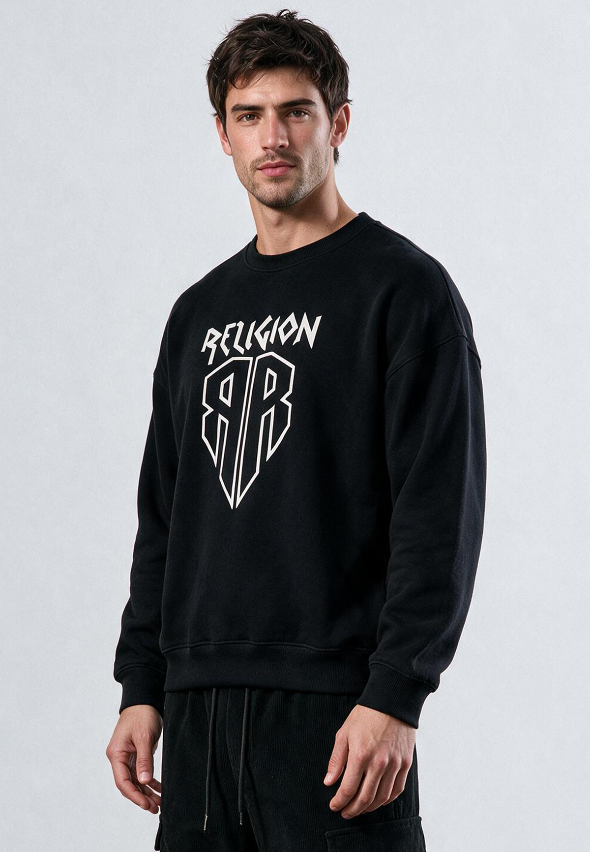 SHIELD CREW NECK SWEAT BLACK
