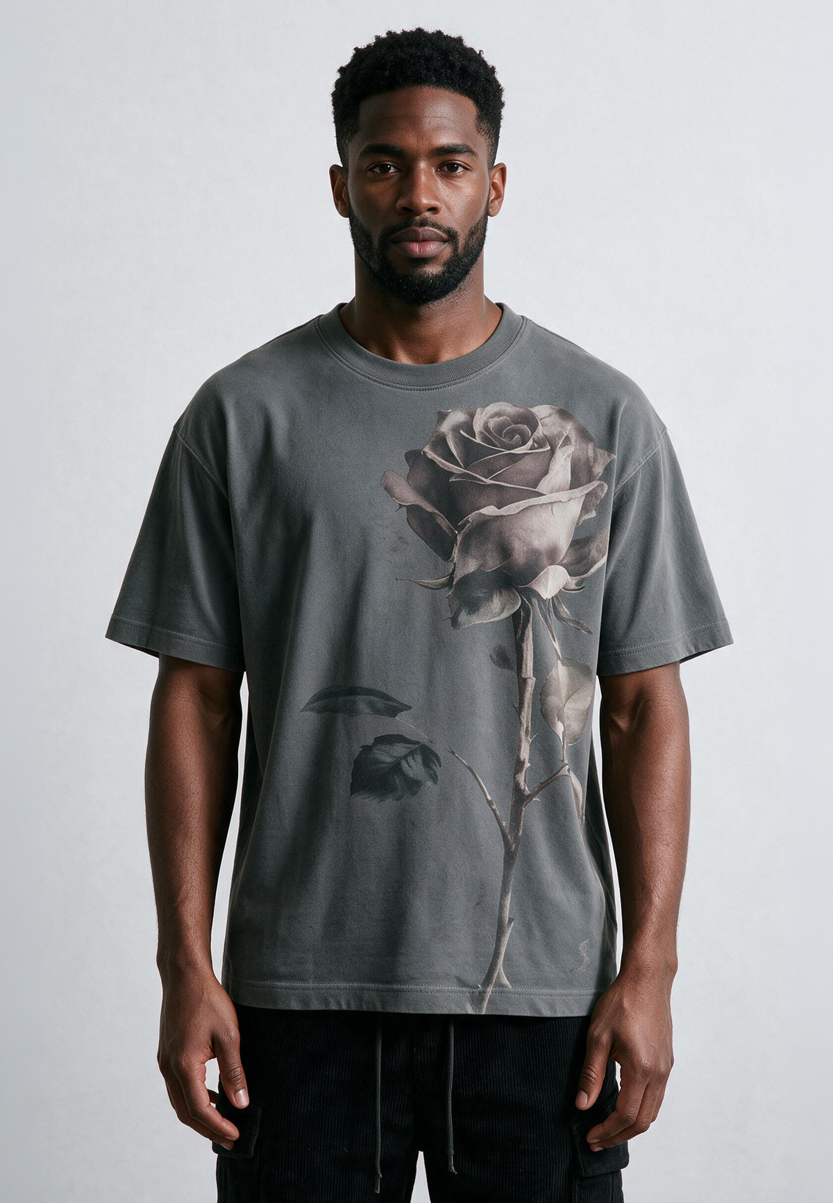 SINGLE ROSE T-SHIRT TAN