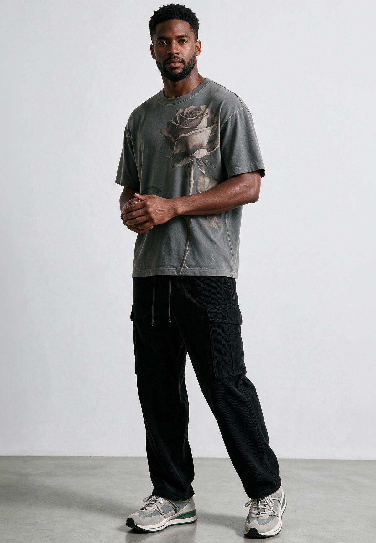 SINGLE ROSE T-SHIRT TAN