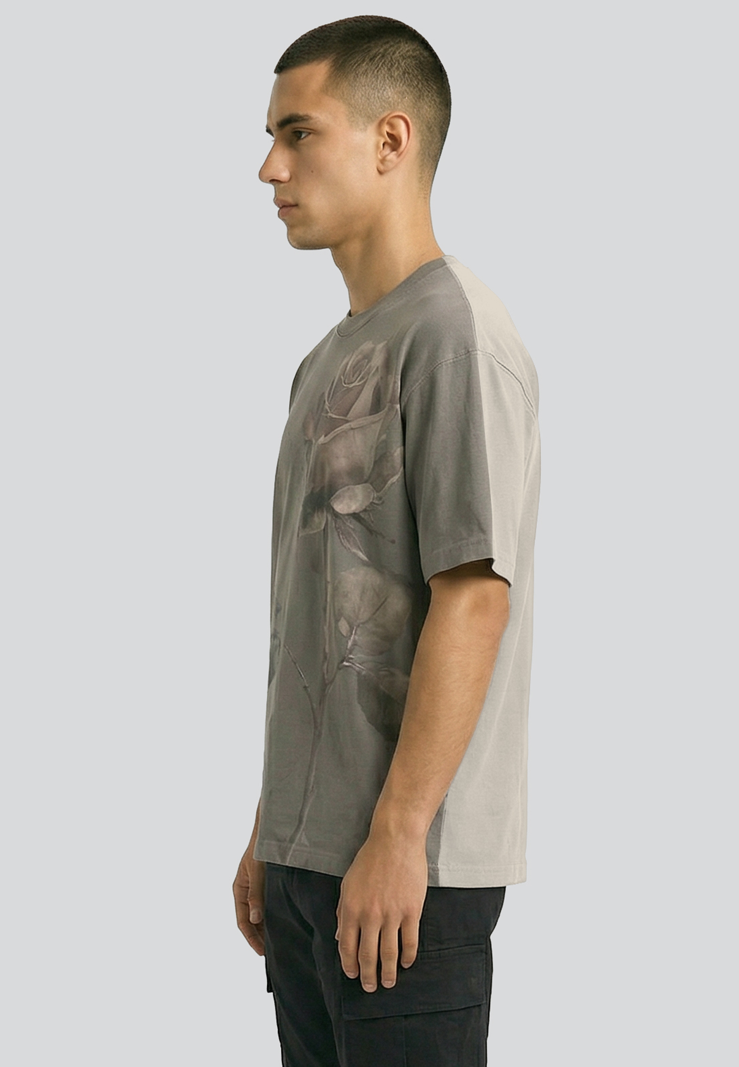 SINGLE ROSE T-SHIRT TAN