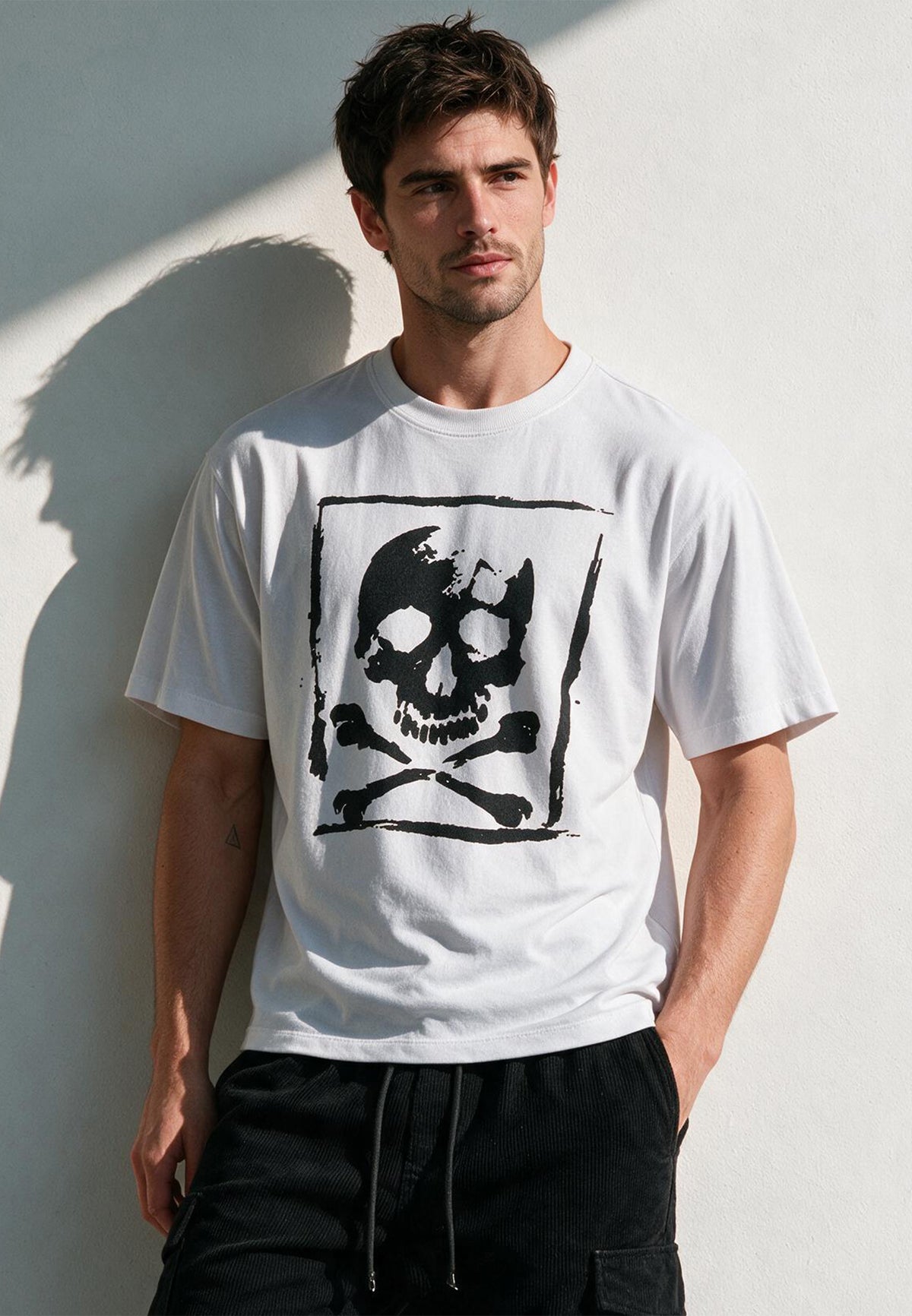 SKULL CROSSBONES T-SHIRT WHITE