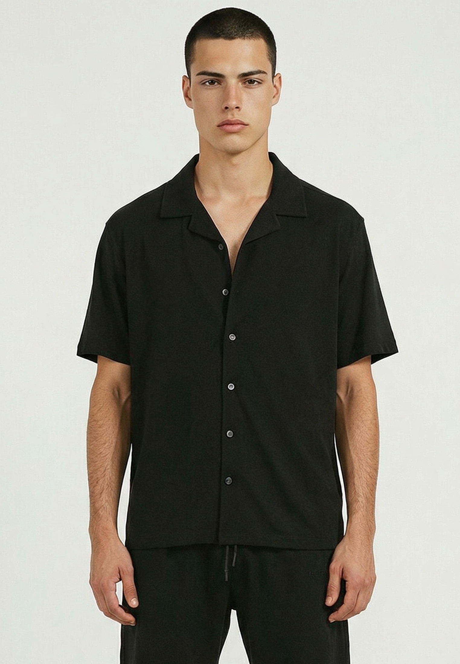 SLUB SHIRT BLACK