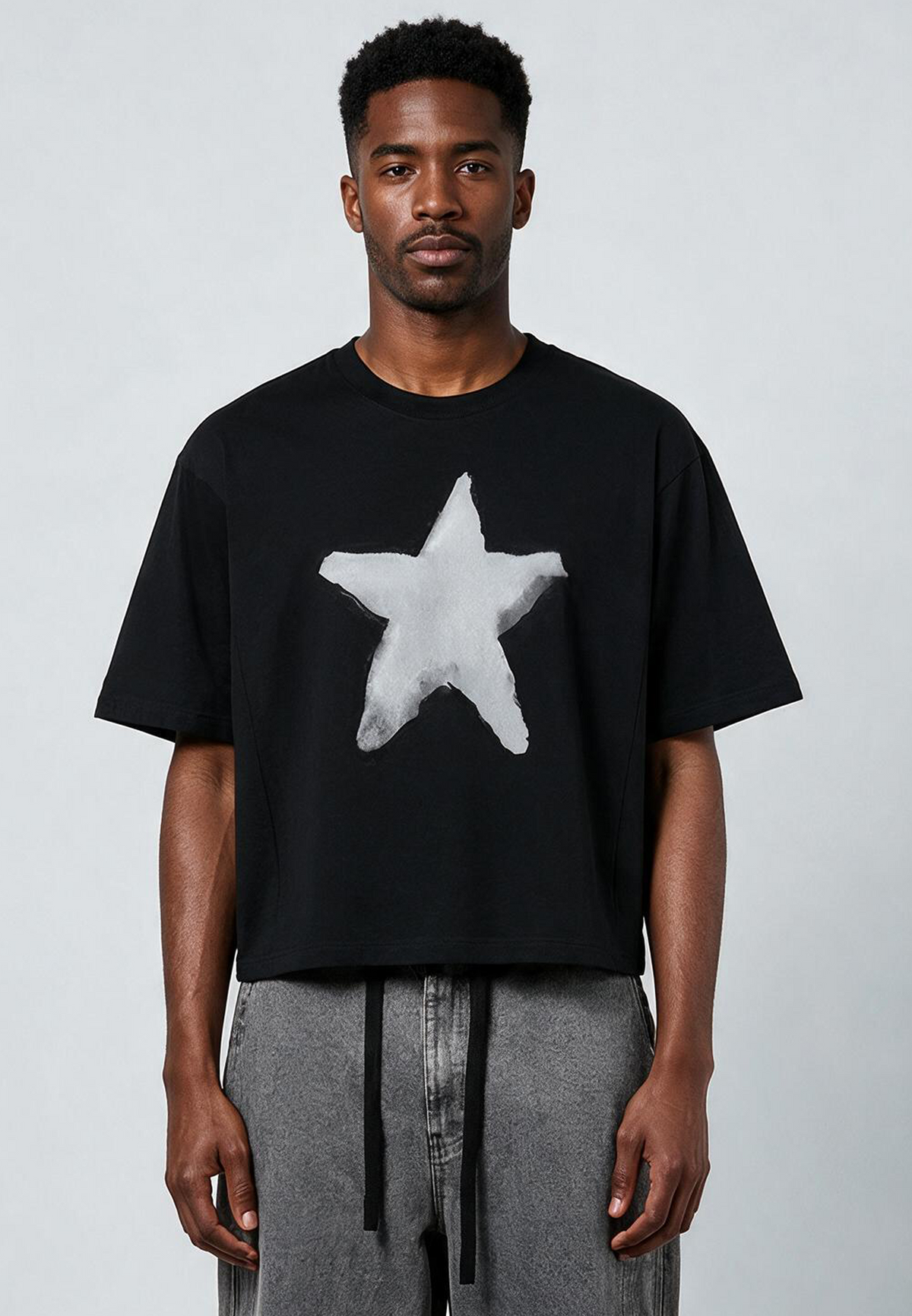 STAR BOXY T-SHIRT BLACK