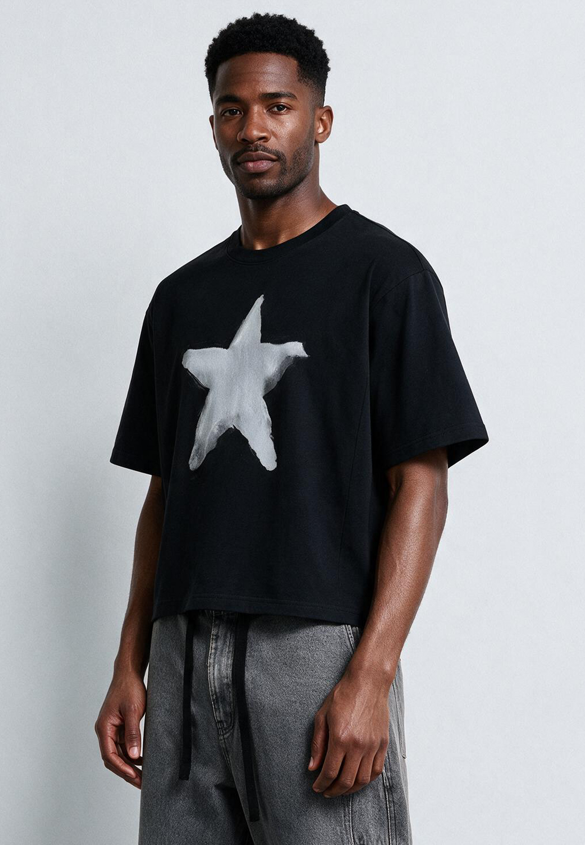 STAR BOXY T-SHIRT BLACK