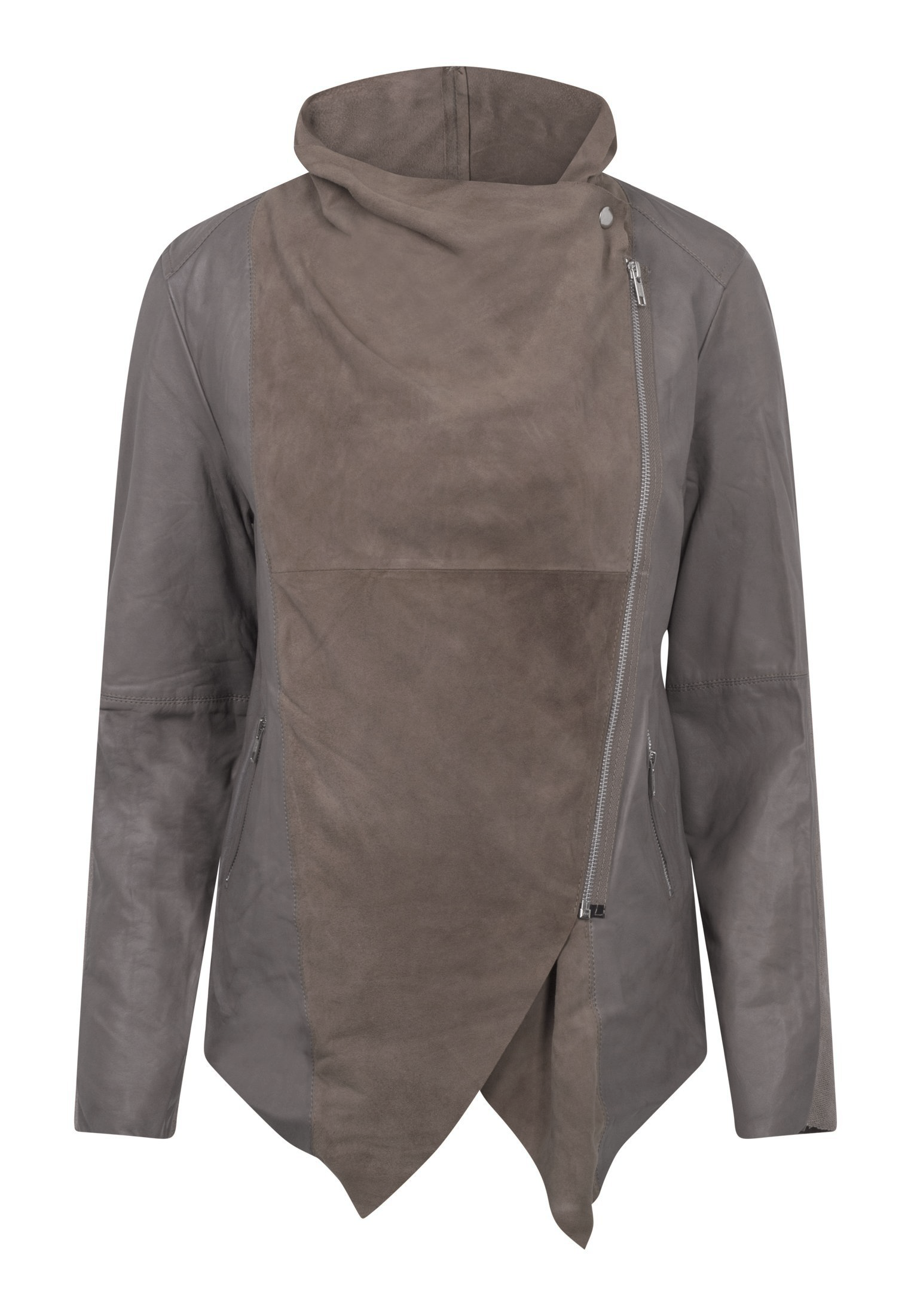PUBLICISED LEATHER JACKET TAUPE