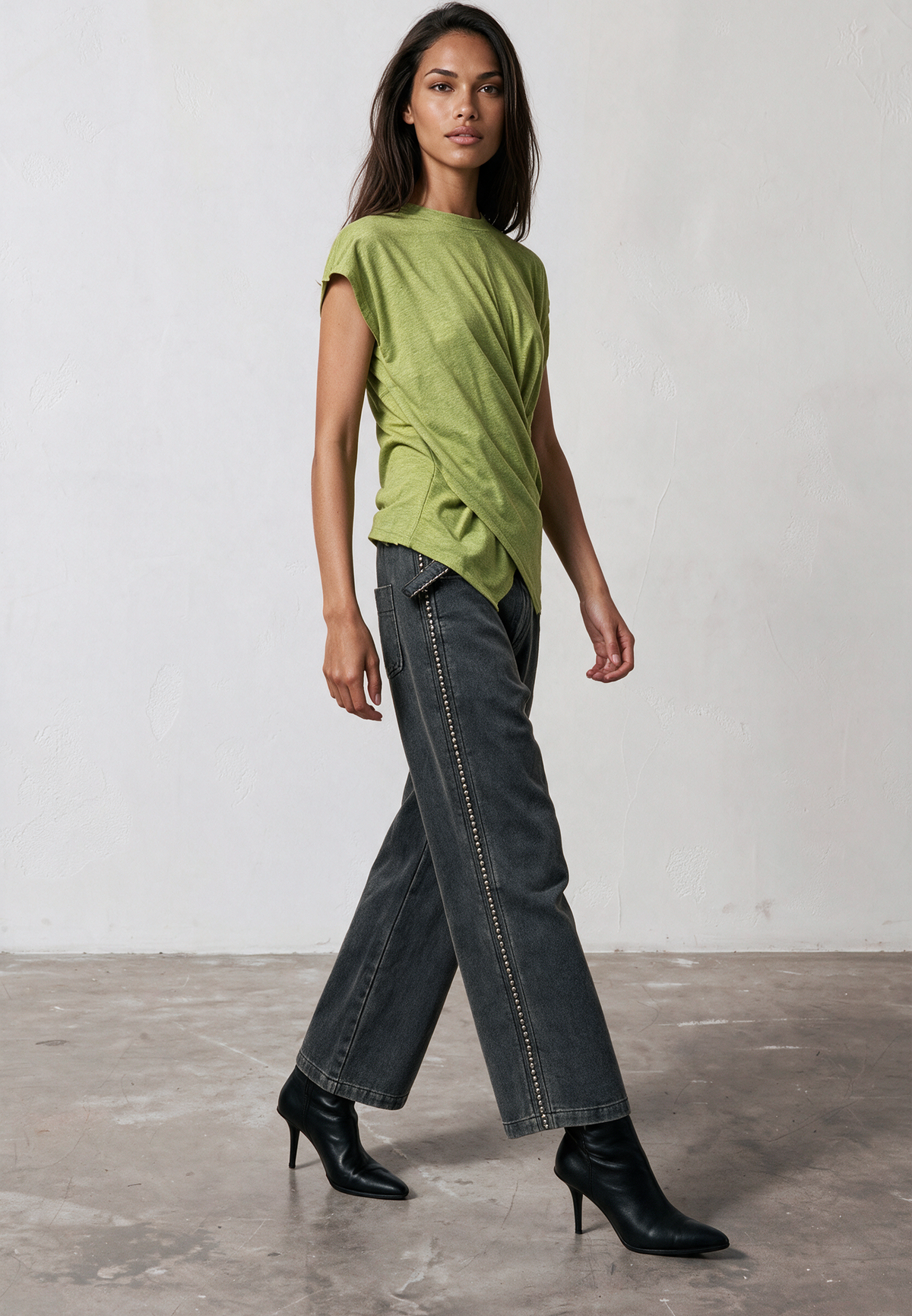 TIME T-SHIRT LIME GREEN