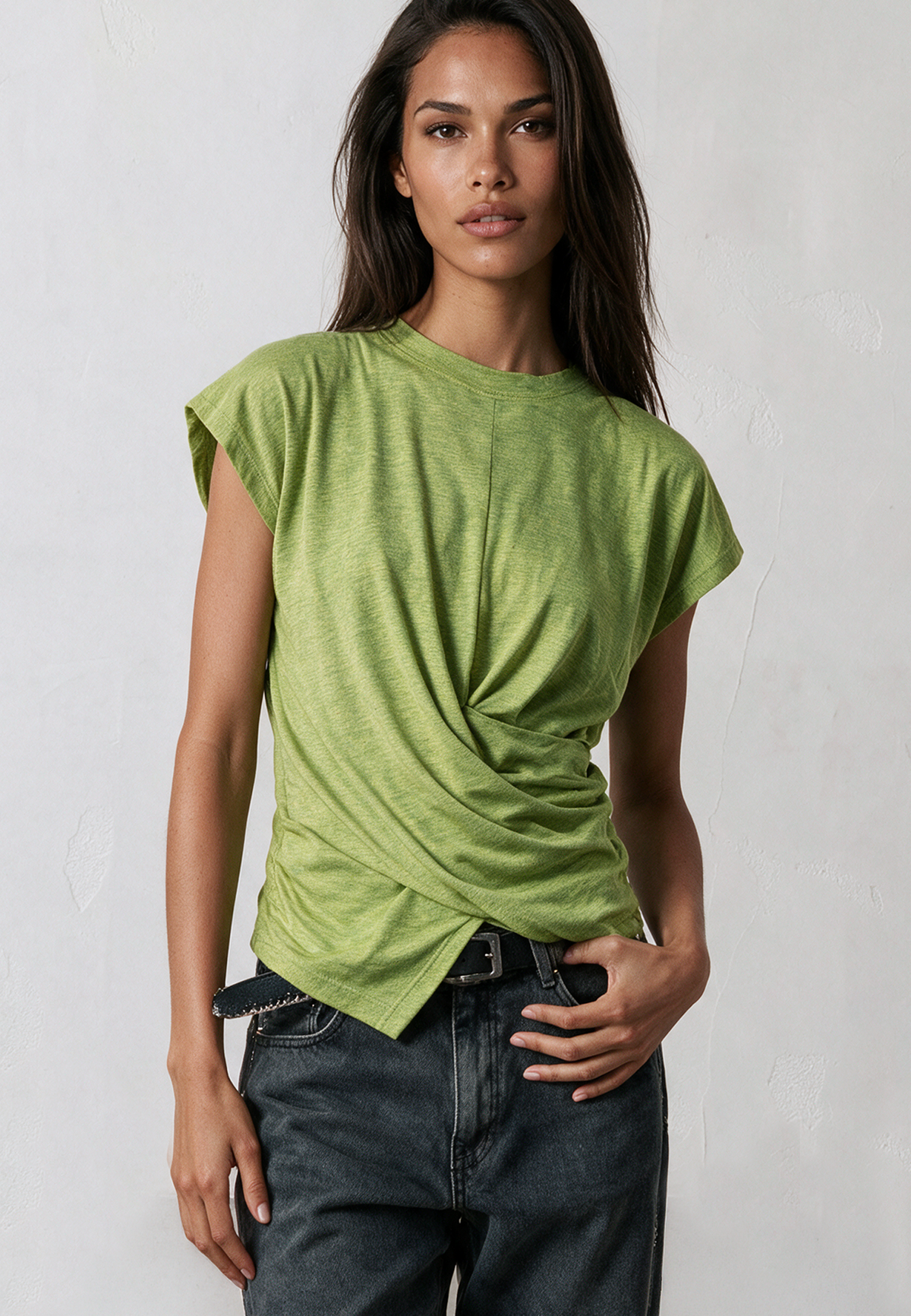 TIME T-SHIRT LIME GREEN