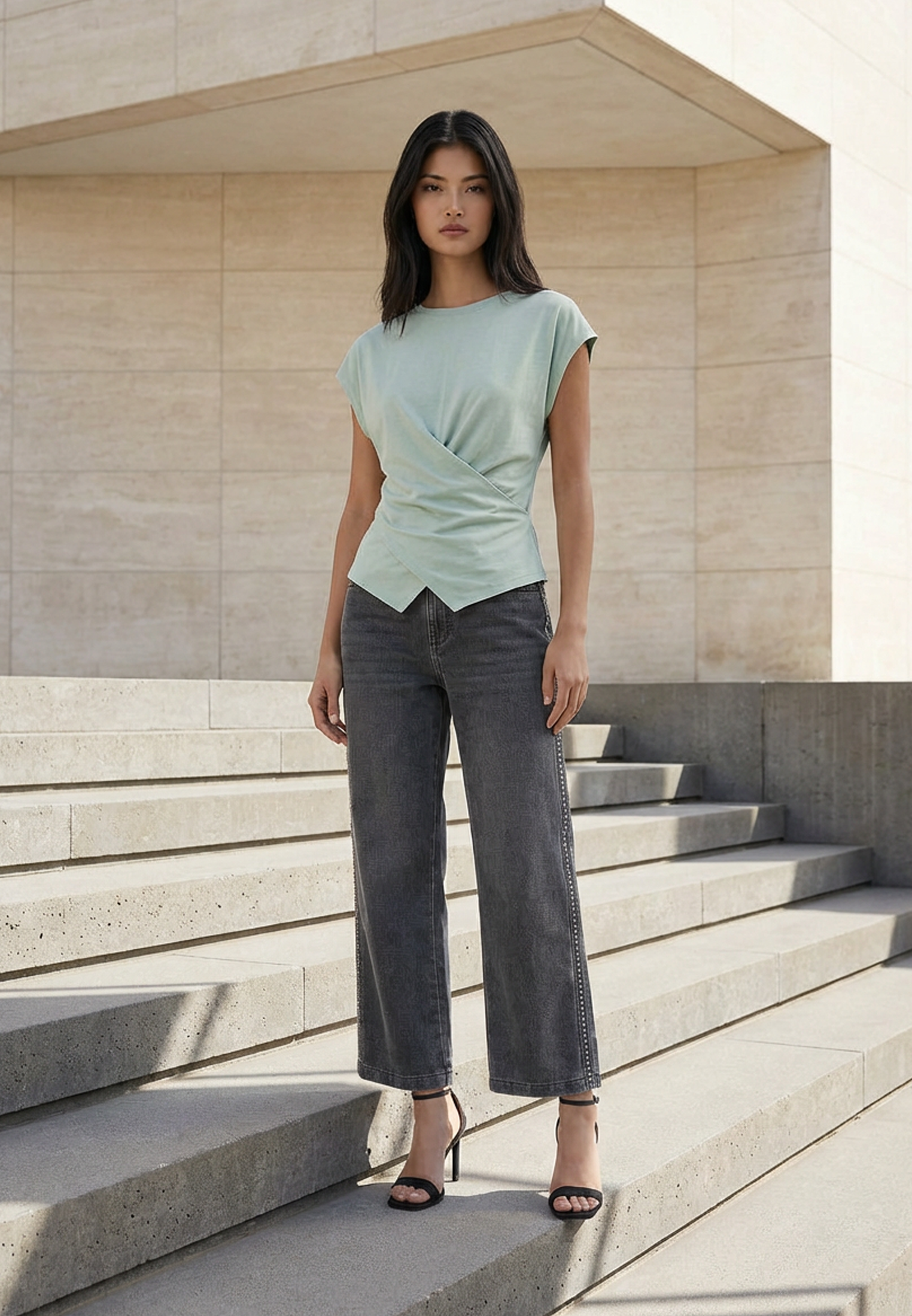 TIME TEE PALE AQUA