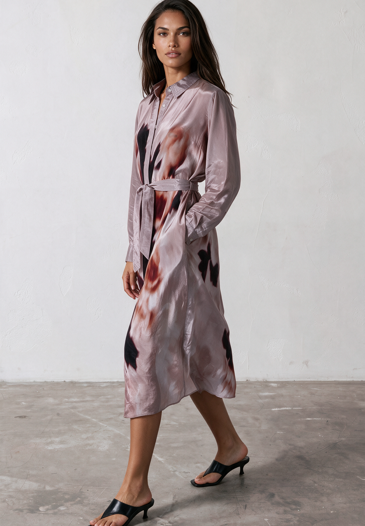 TORY SHIRTDRESS BLUR ASHES