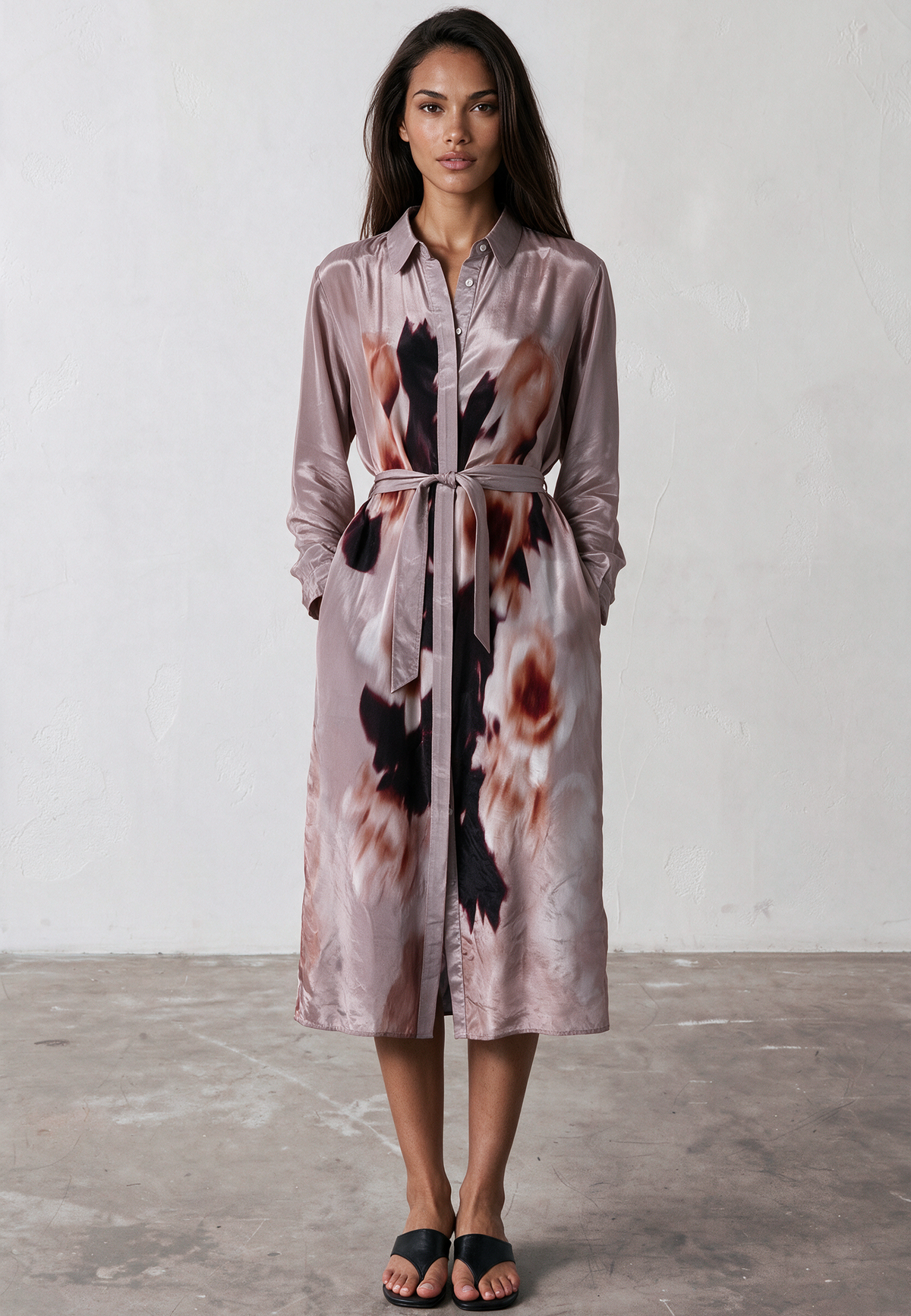 TORY SHIRTDRESS BLUR ASHES