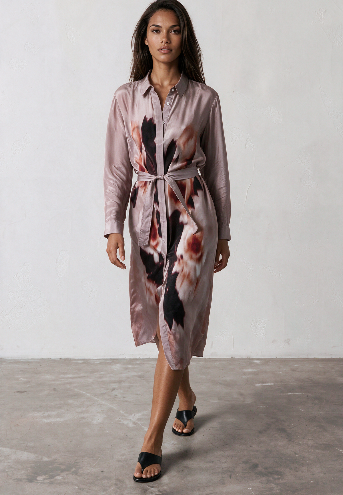 TORY SHIRTDRESS BLUR ASHES