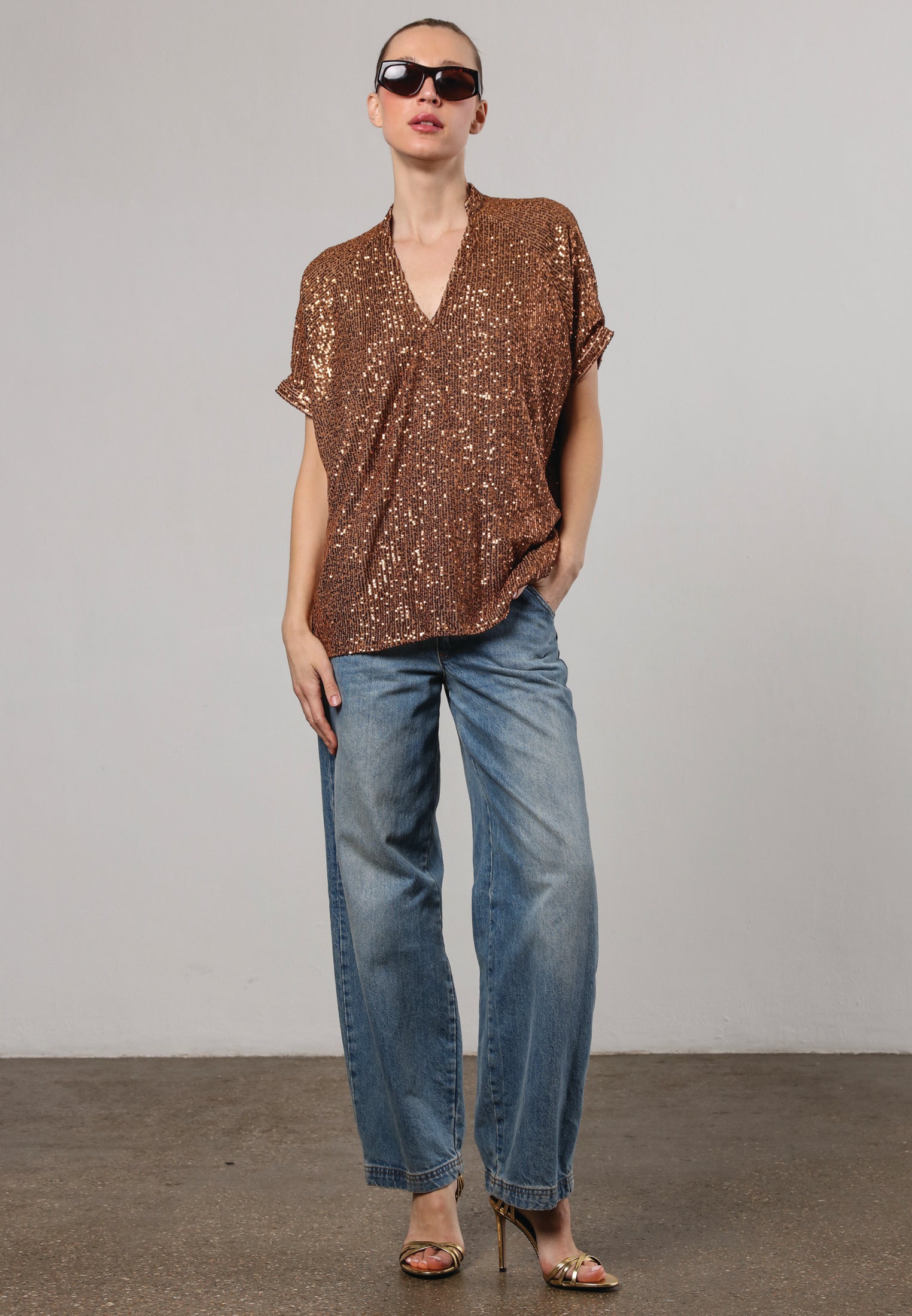 TOUCH BLOUSE BROWN