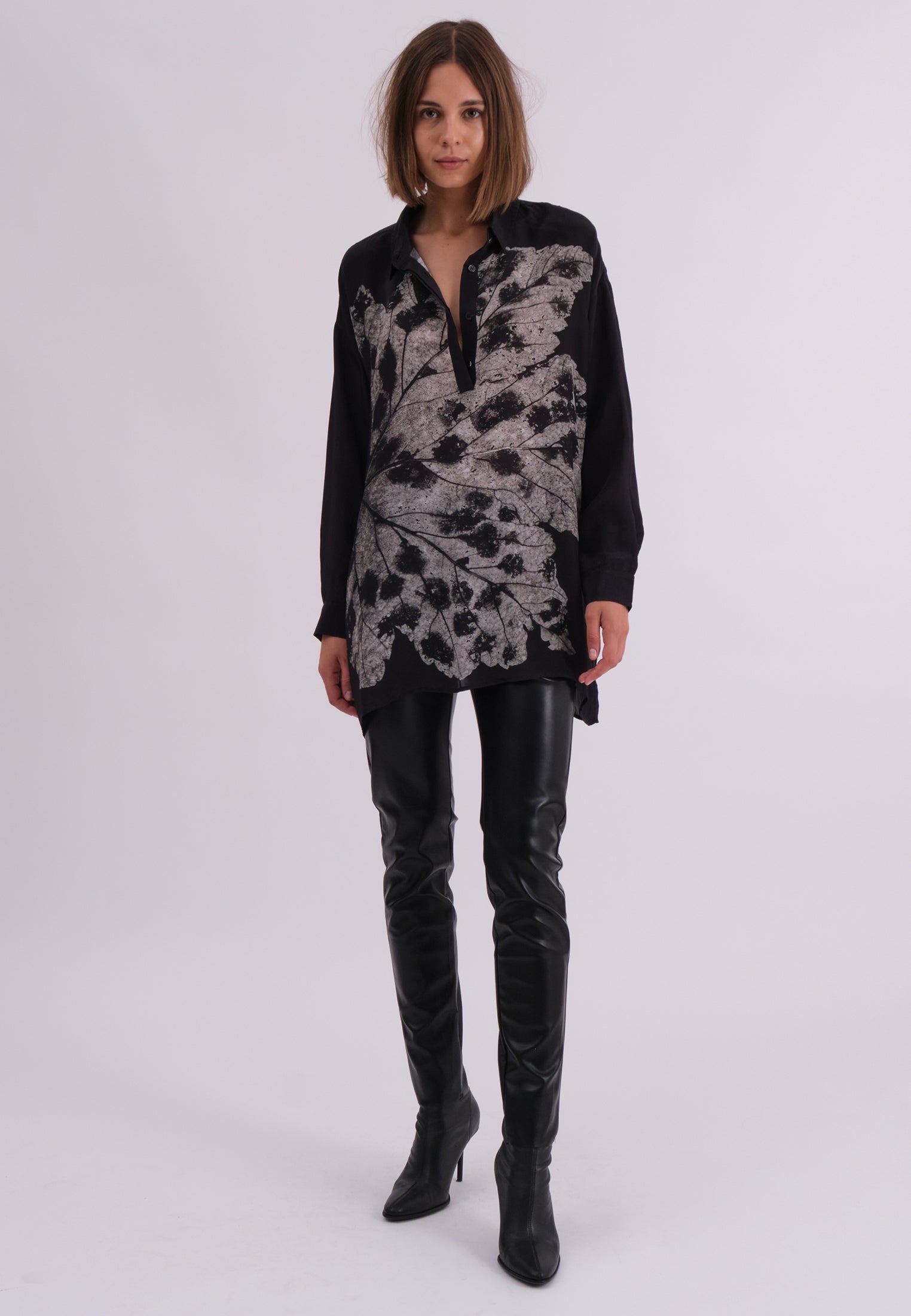 TWIST SHIRT OBSIDIAN GREY