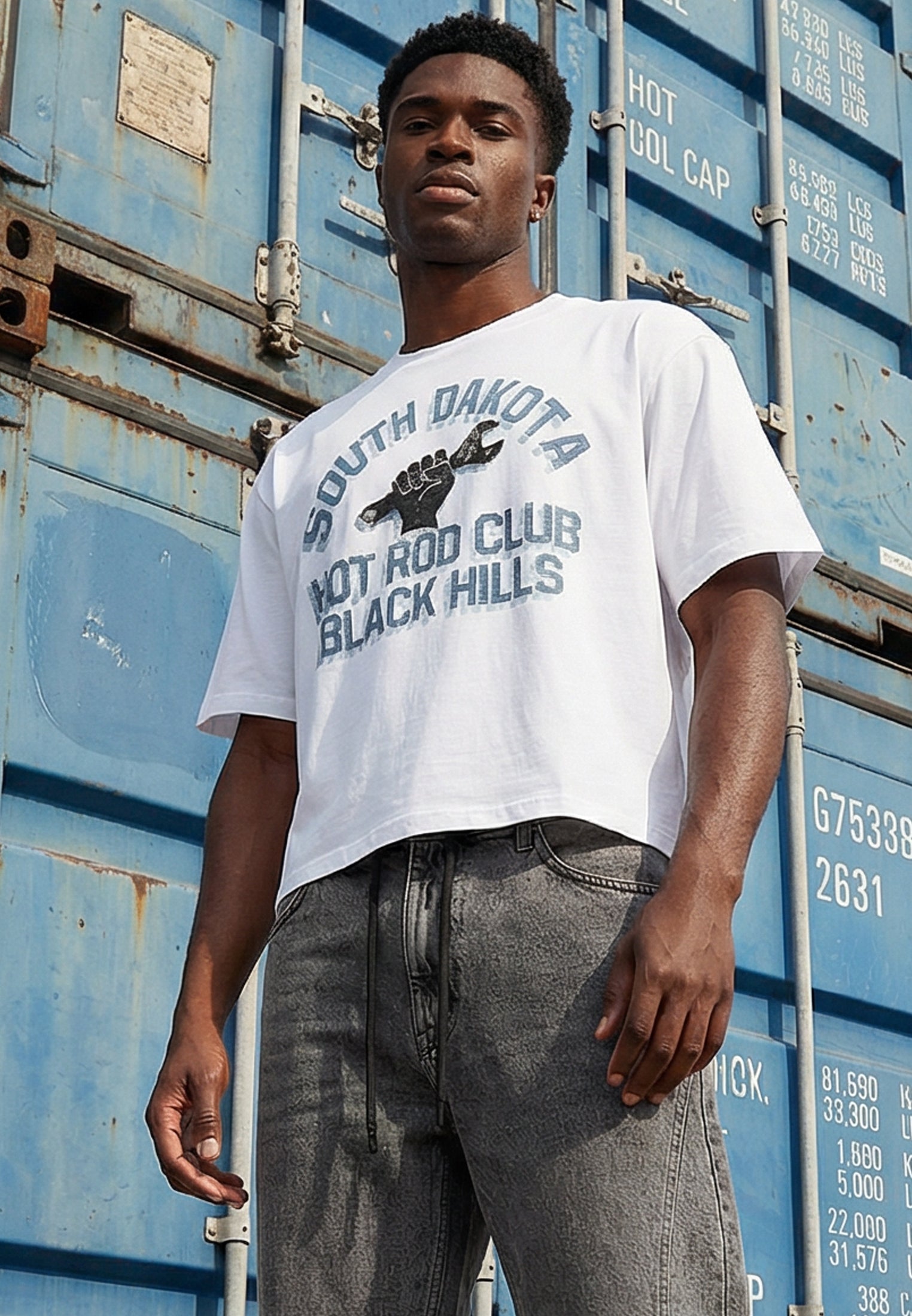 SOUTH DAKOTA CROP T-SHIRT WHITE