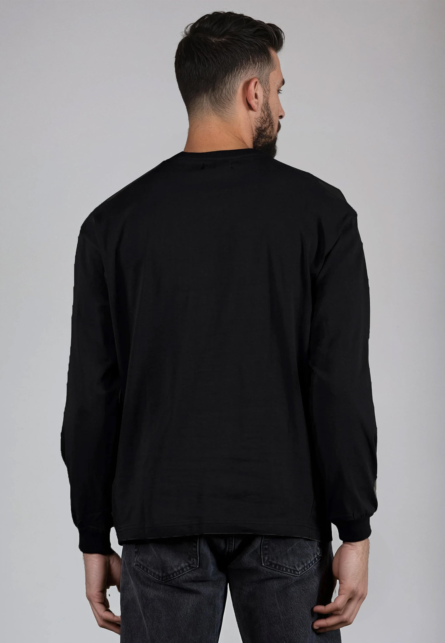 HEAVYWEIGHT LS POCKET T-SHIRT JET BLACK