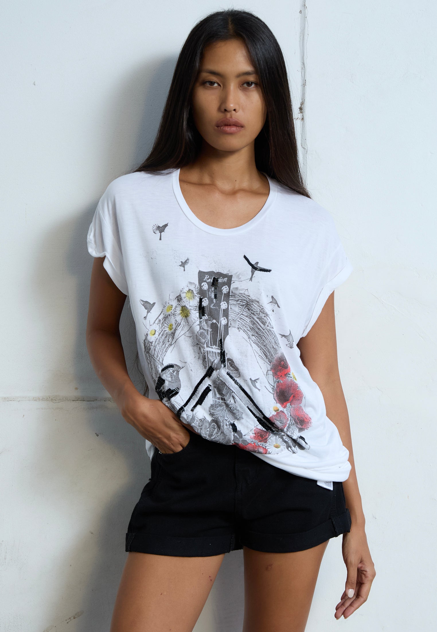 PEACE TOP WHITE