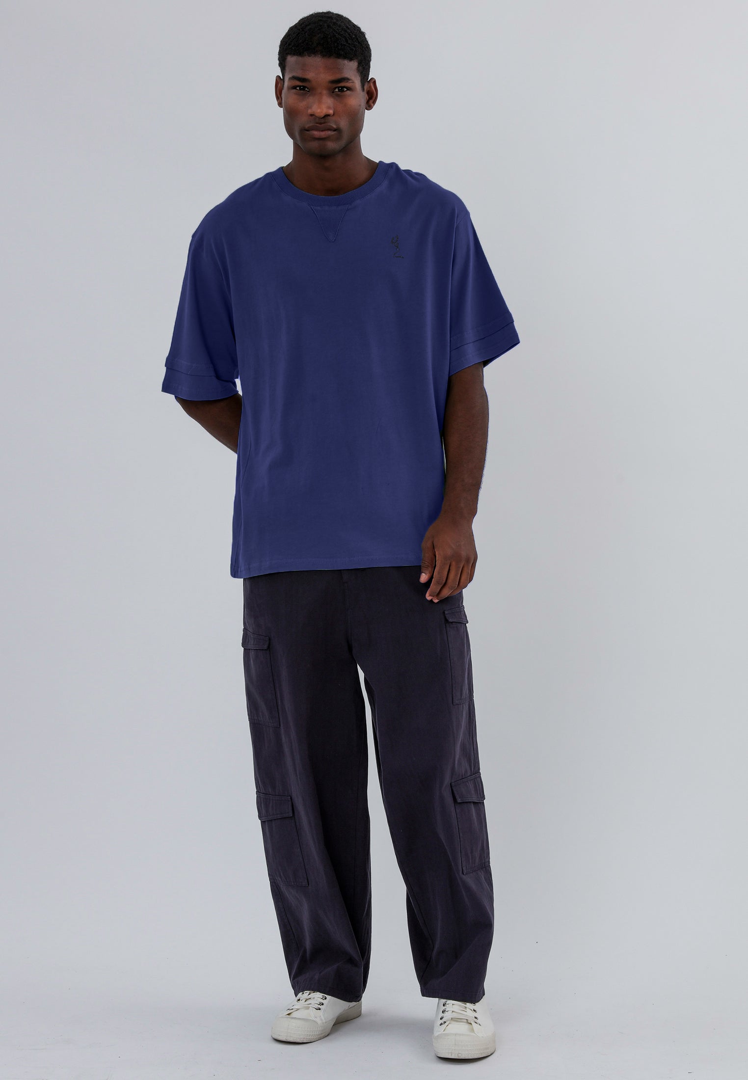 DOUBLE SLEEVE T-SHIRT ROYAL BLUE