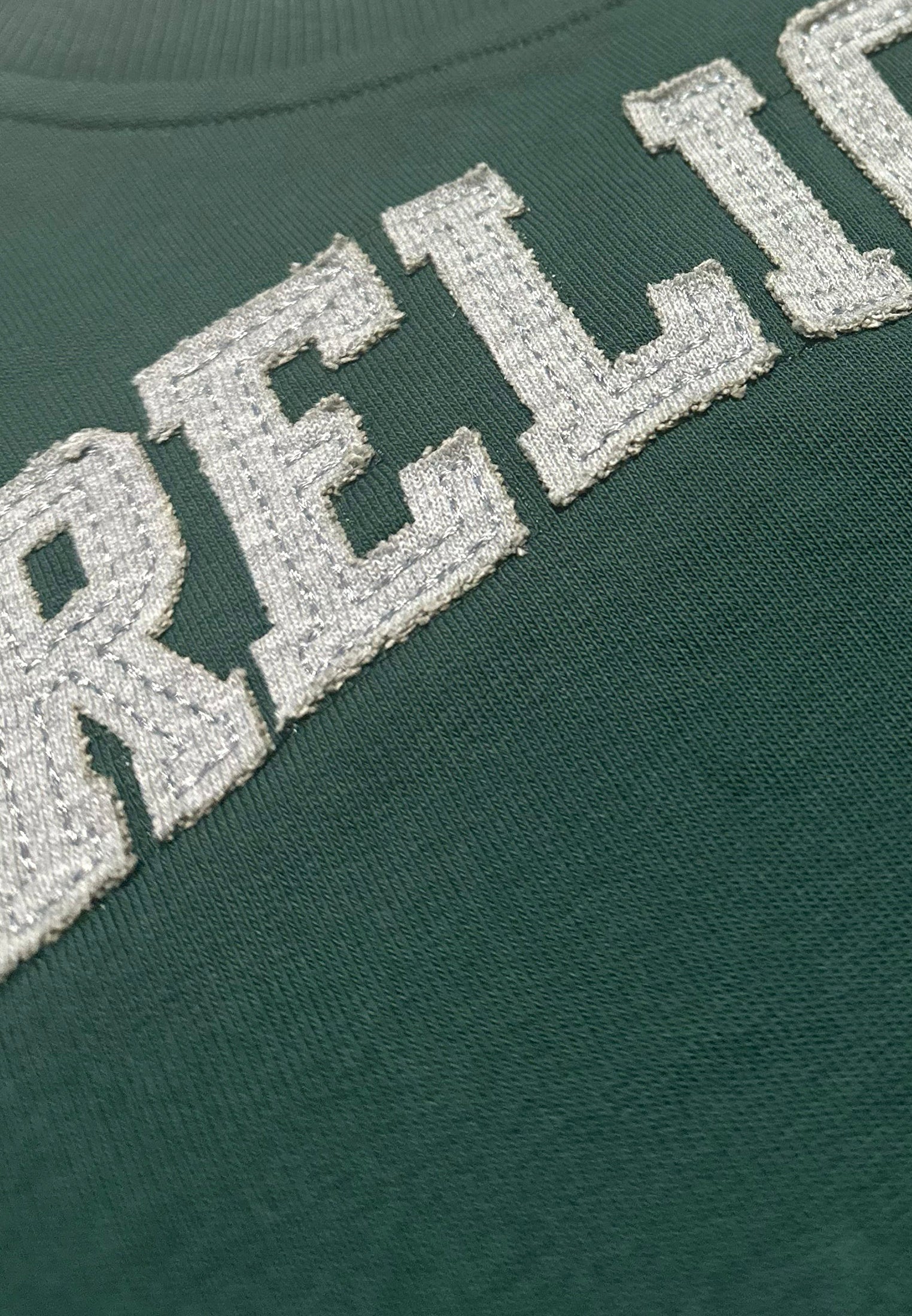 RELIGION GIRLS APPLIQUÉ OVERSIZED SWEATSHIRT GREEN