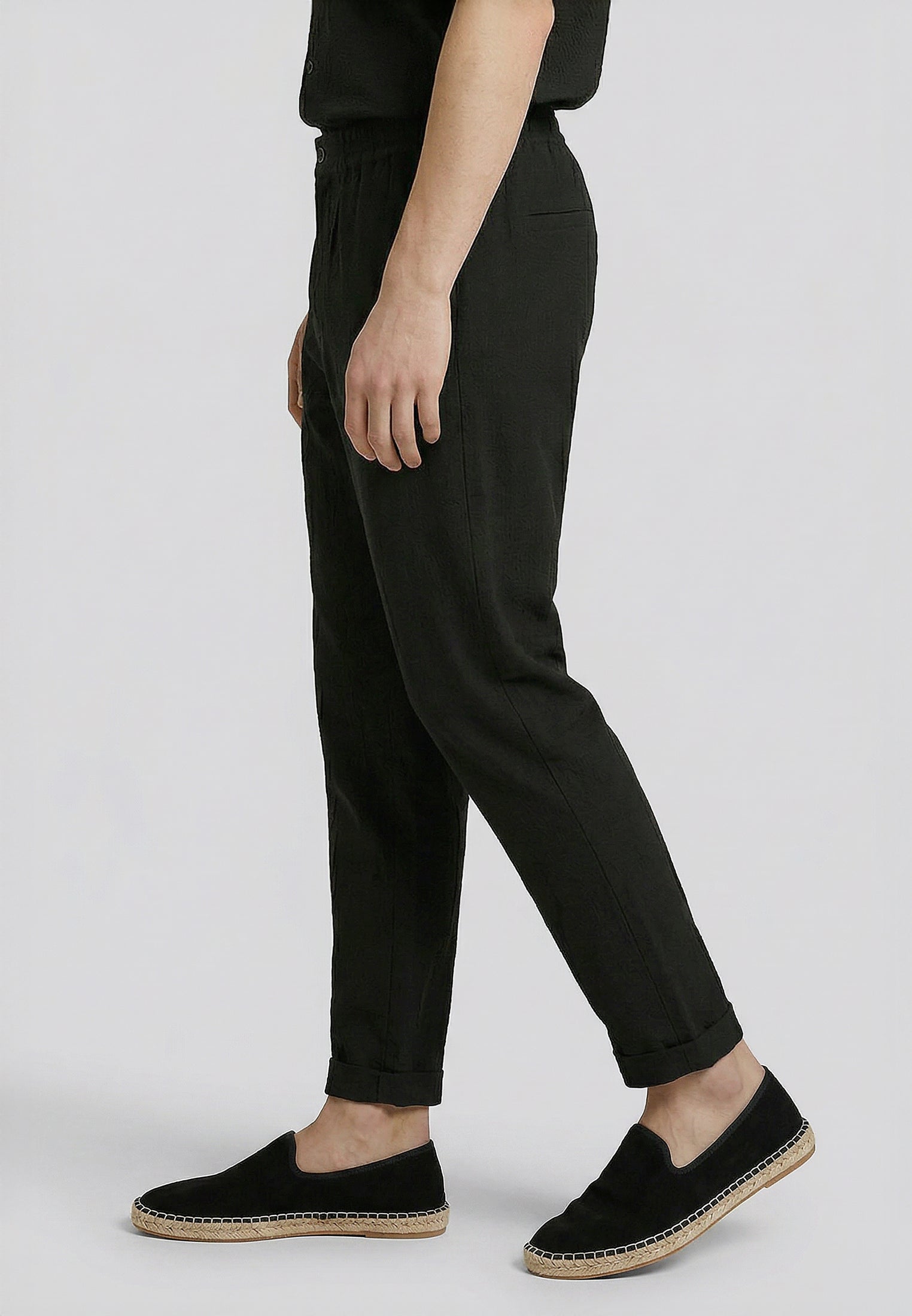 CRINKLE CHINO BLACK